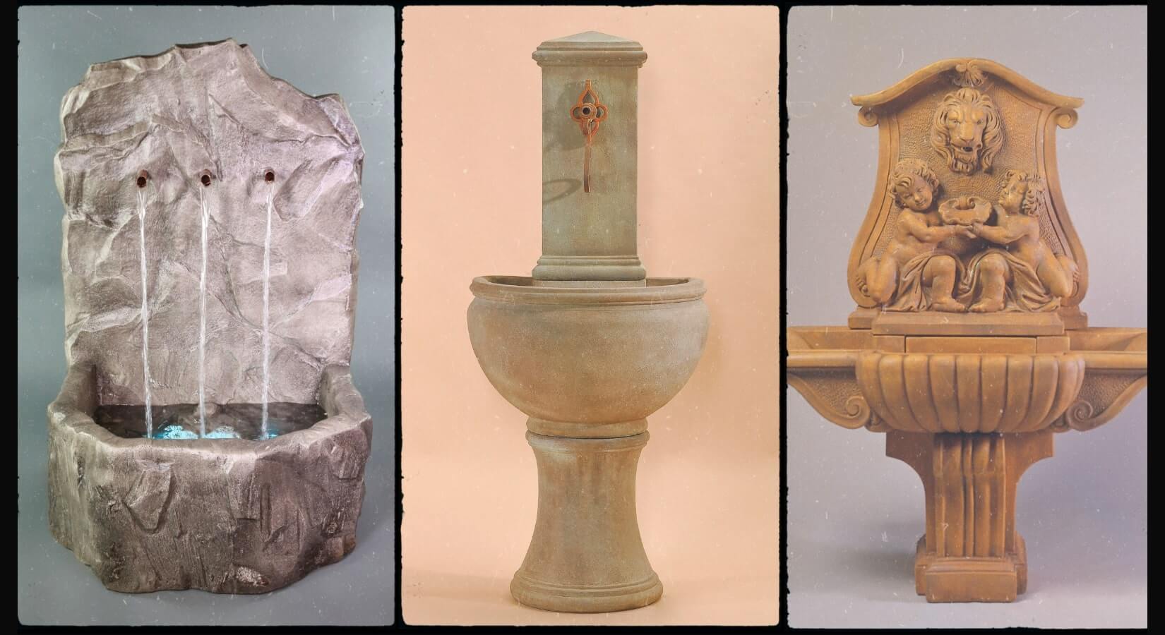 giannini concrete wall fountains for the garden