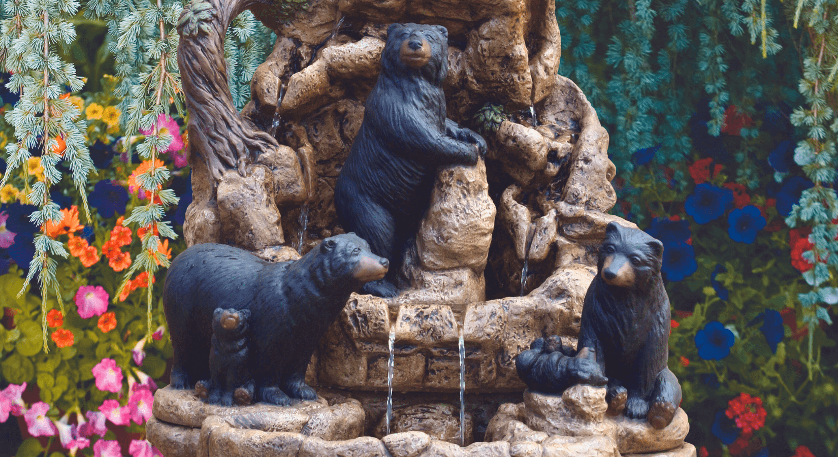 massarelli bears wildlife water fountain for home and garden