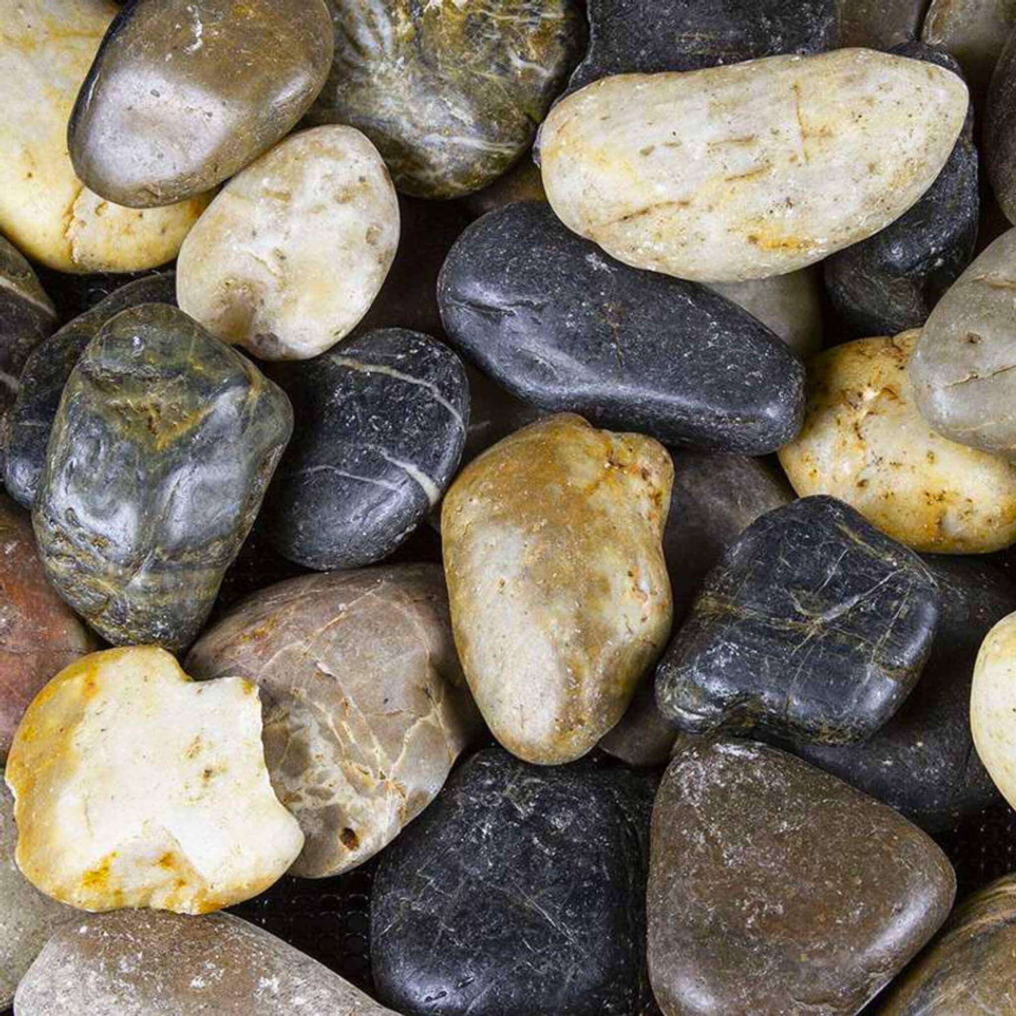 Mixed Polished Pebbles - 160 lbs. - Blue Thumb