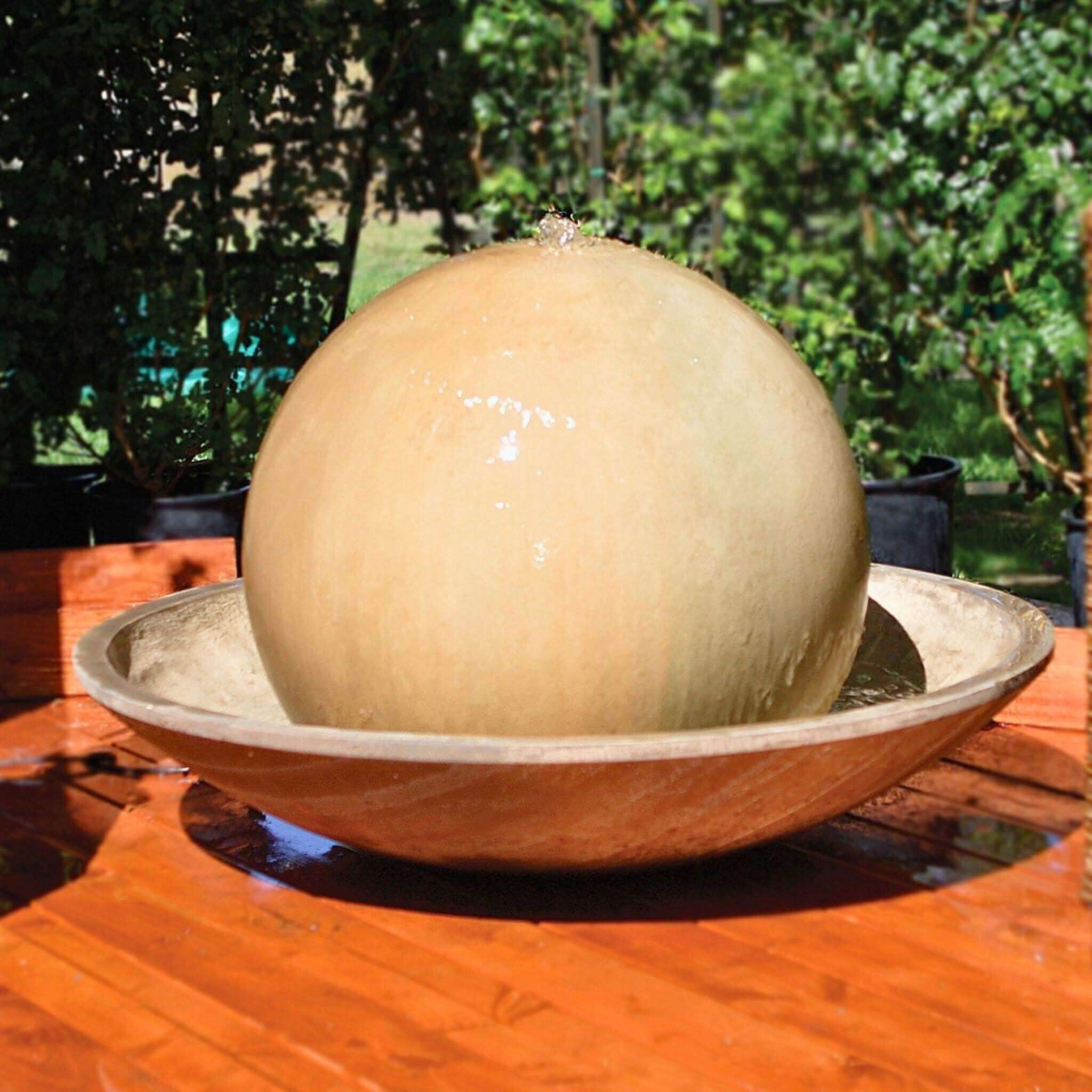 Ball and Wok Concrete Fountain - GIST Fountains