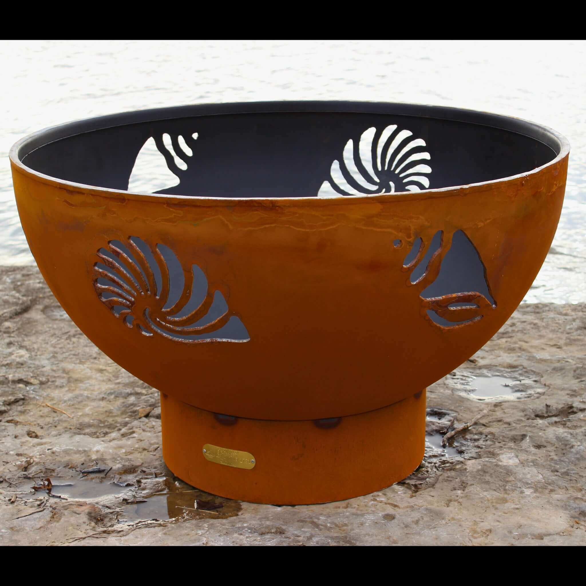 "Beachcomber" Wood Burning Fire Pit in Steel - Fire Pit Art