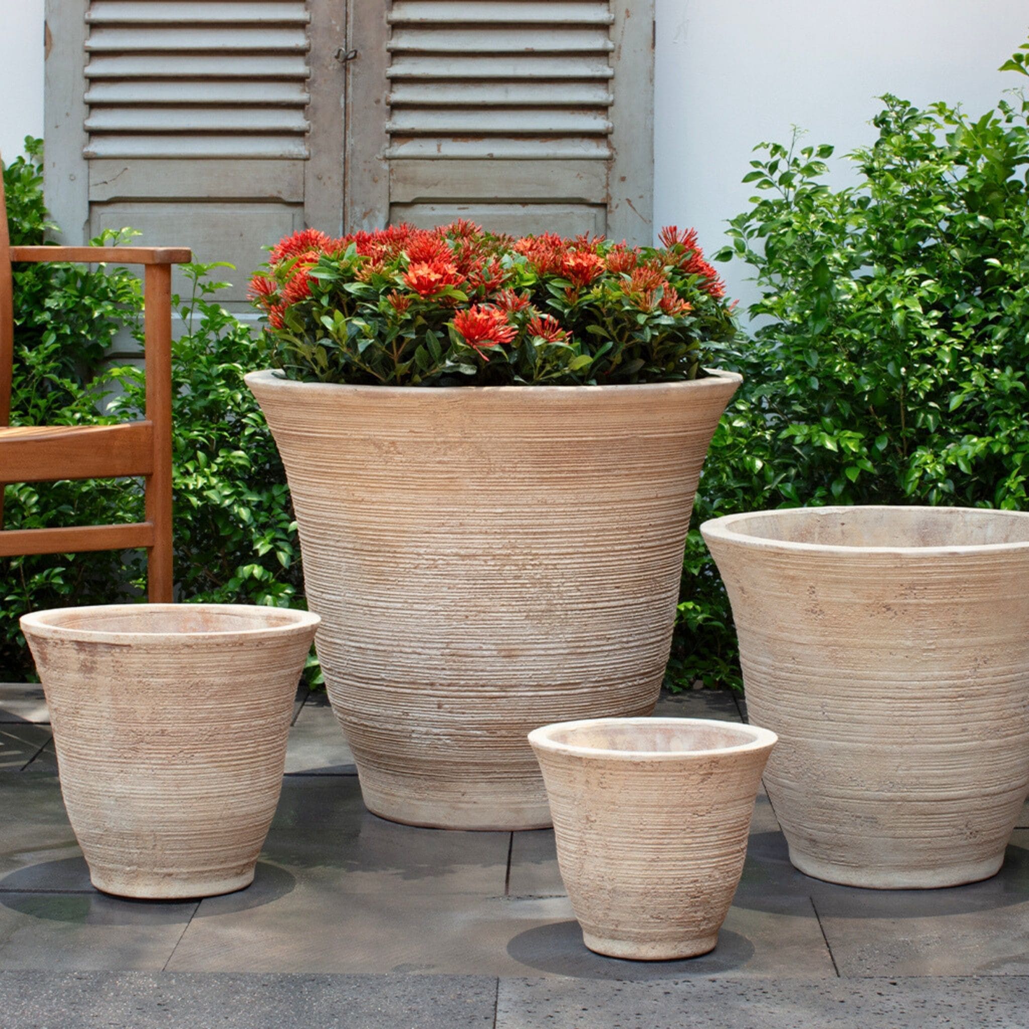 Lapo Set of 4 Antico Terra Cotta Planters - Campania #6517