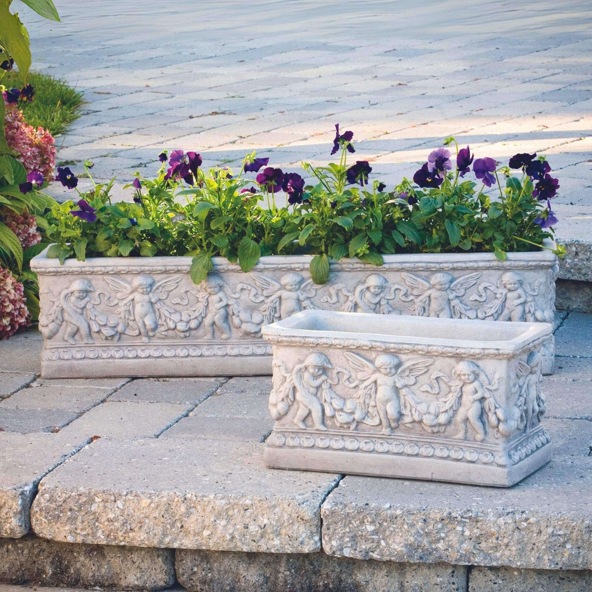 cinder box planters Angel Box Concrete Planters