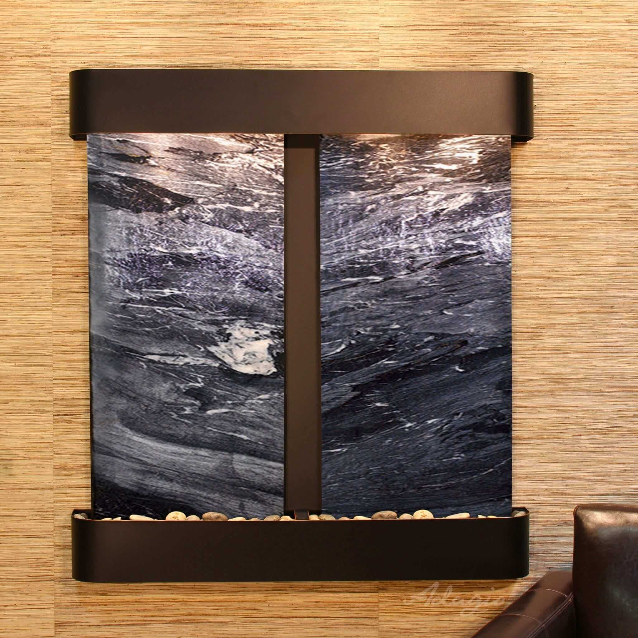 Aspen Falls Mounted Water Wall Fountain - Adagio