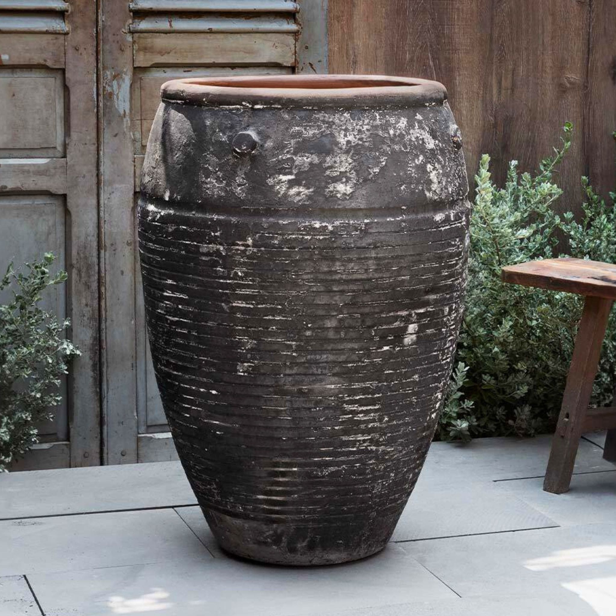 Catania Jar Glazed Terra Cotta Planter - Campania #5038