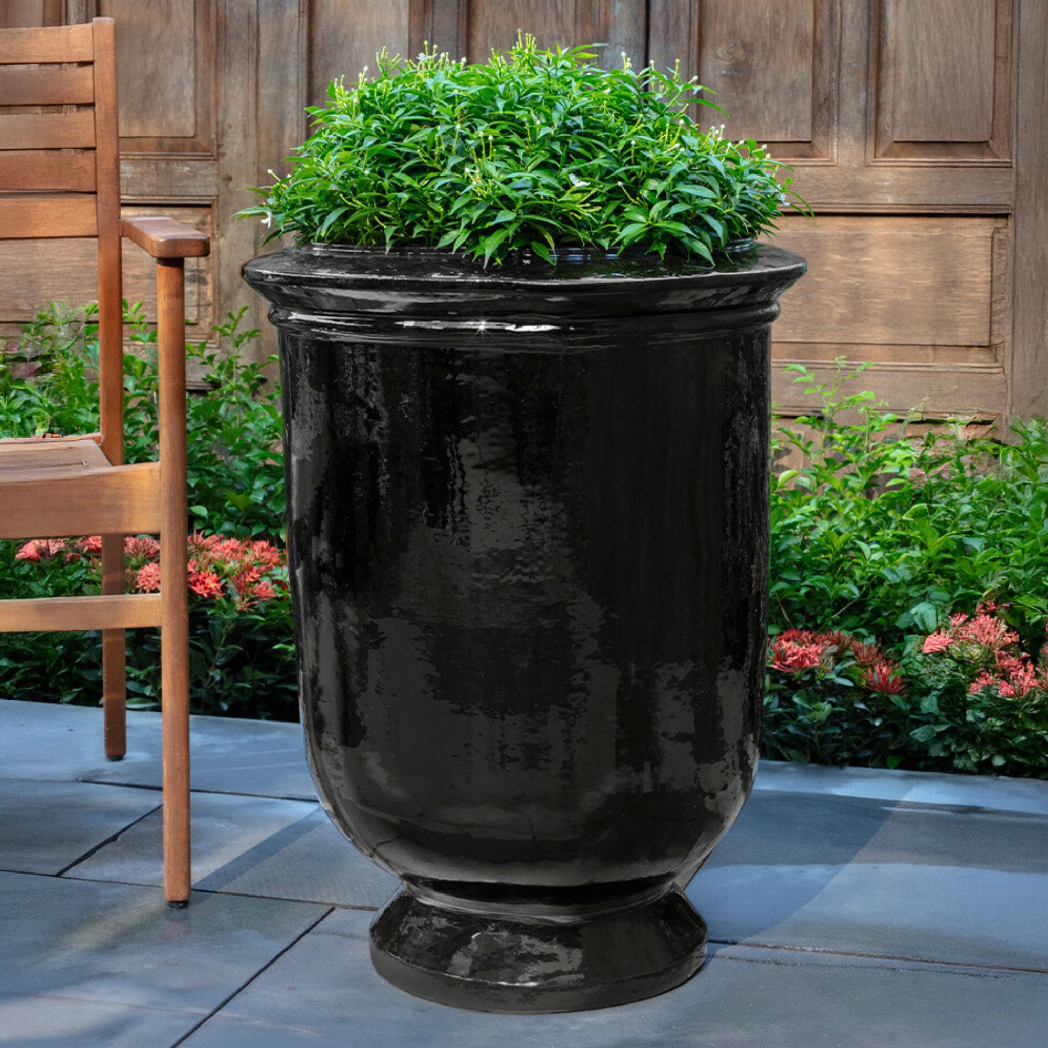 Vaucluse Urn Glazed Terra Cotta Planter - Campania #7018