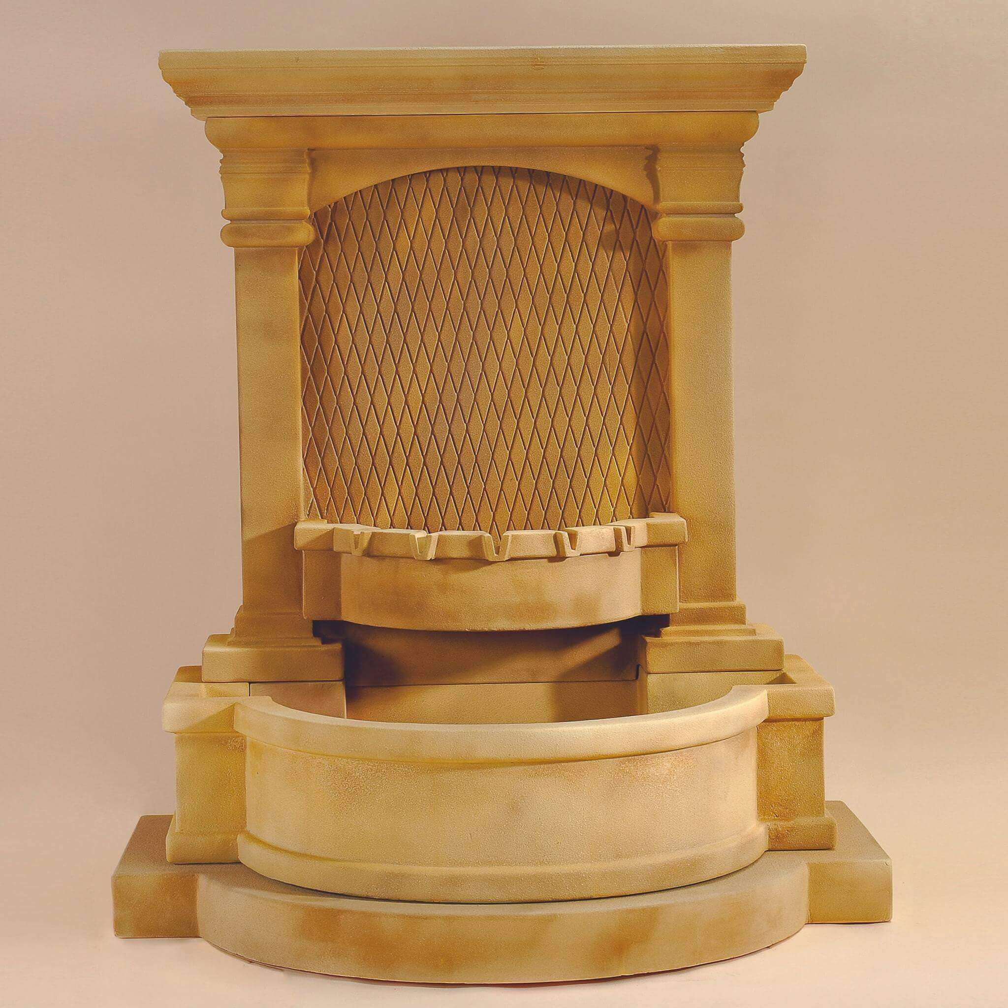Savona Diamond Wall of Water Concrete Wall Fountain - Giannini #1549