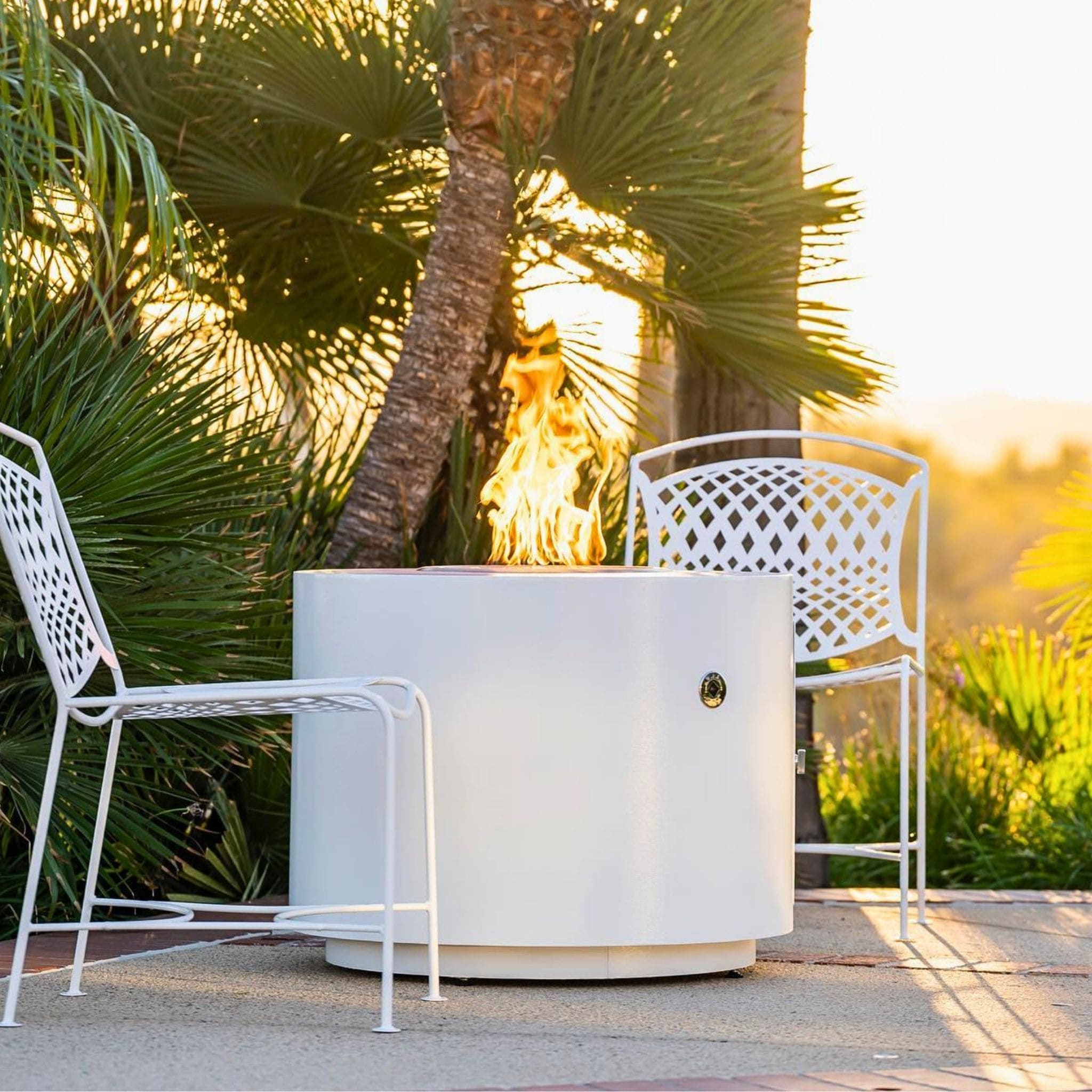 Beverly Steel Round Gas Fire Pit - Outdoor Plus