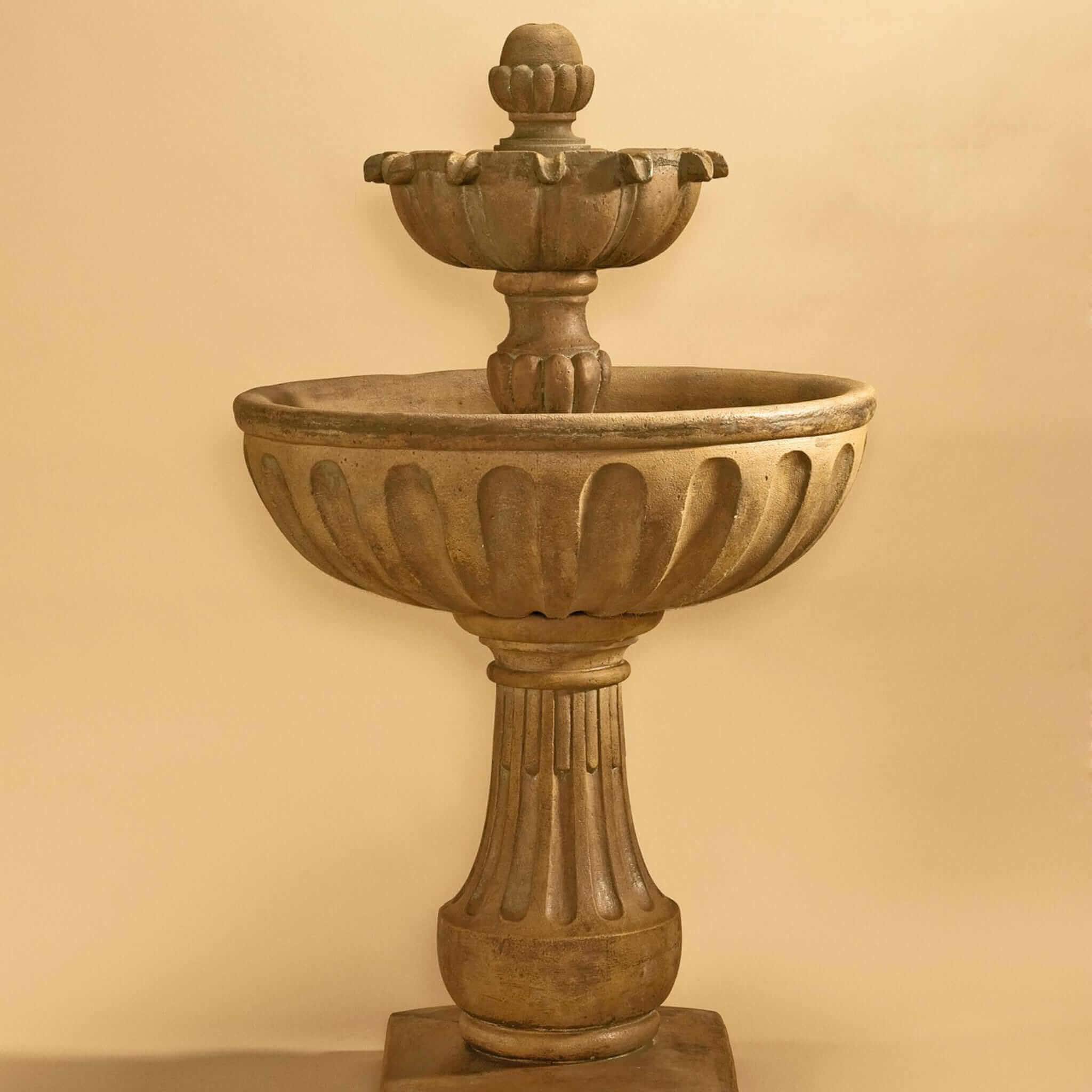 Valeria 2-Tier Concrete Fountain - Giannini #1626
