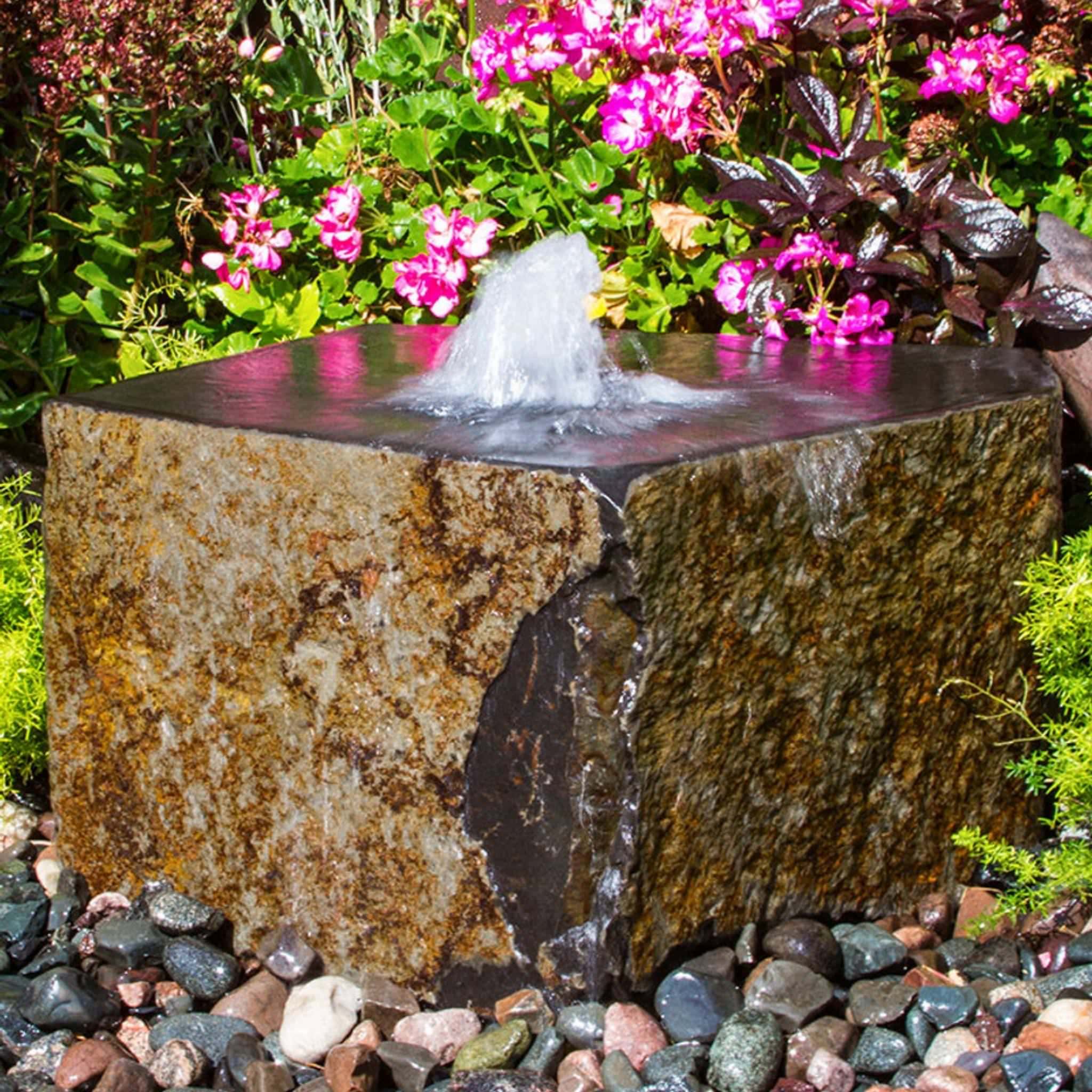 Basalt Block "Tamaishi" Fountain - Complete Kit - Blue Thumb