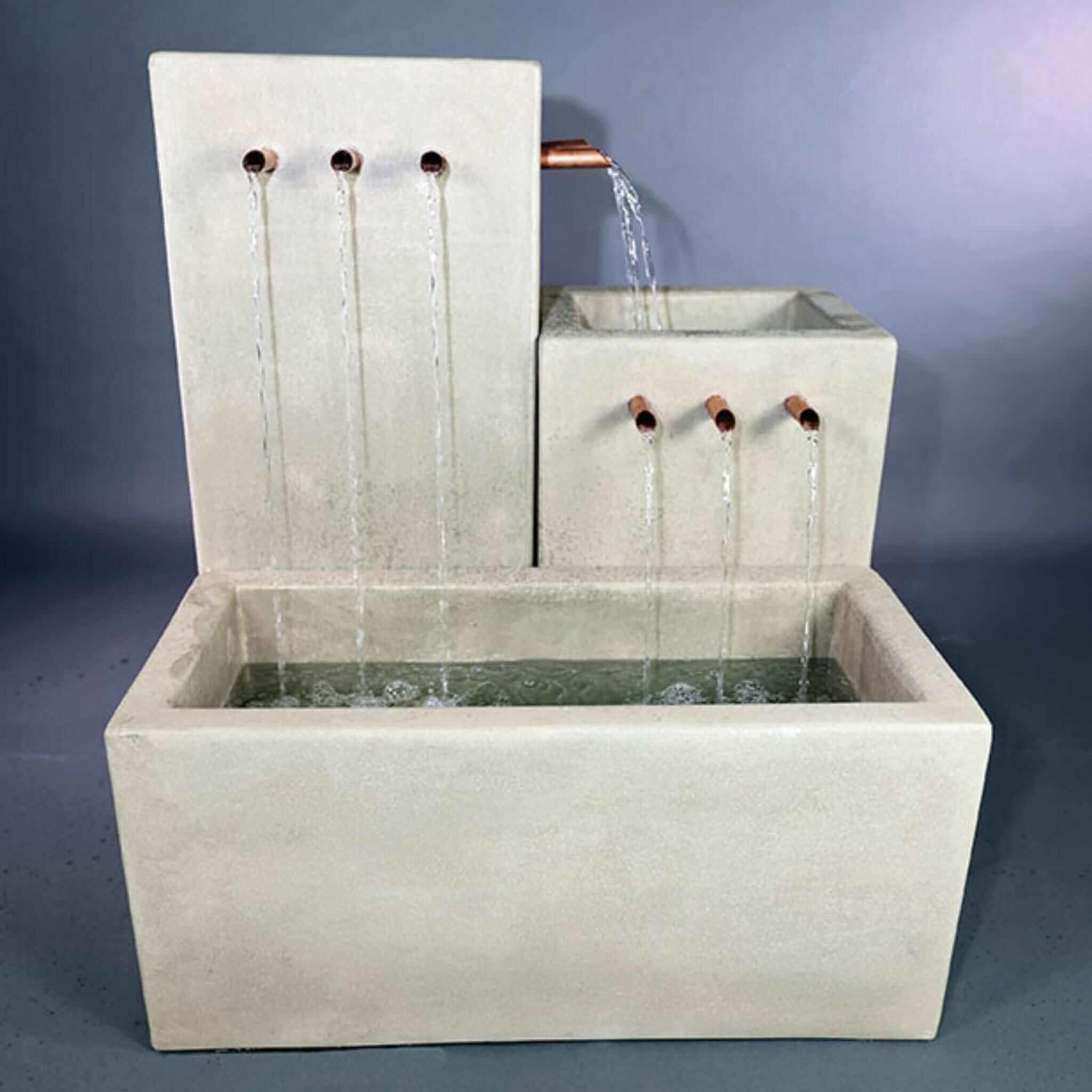 Novem Concrete Wall Fountain - Giannini #1779
