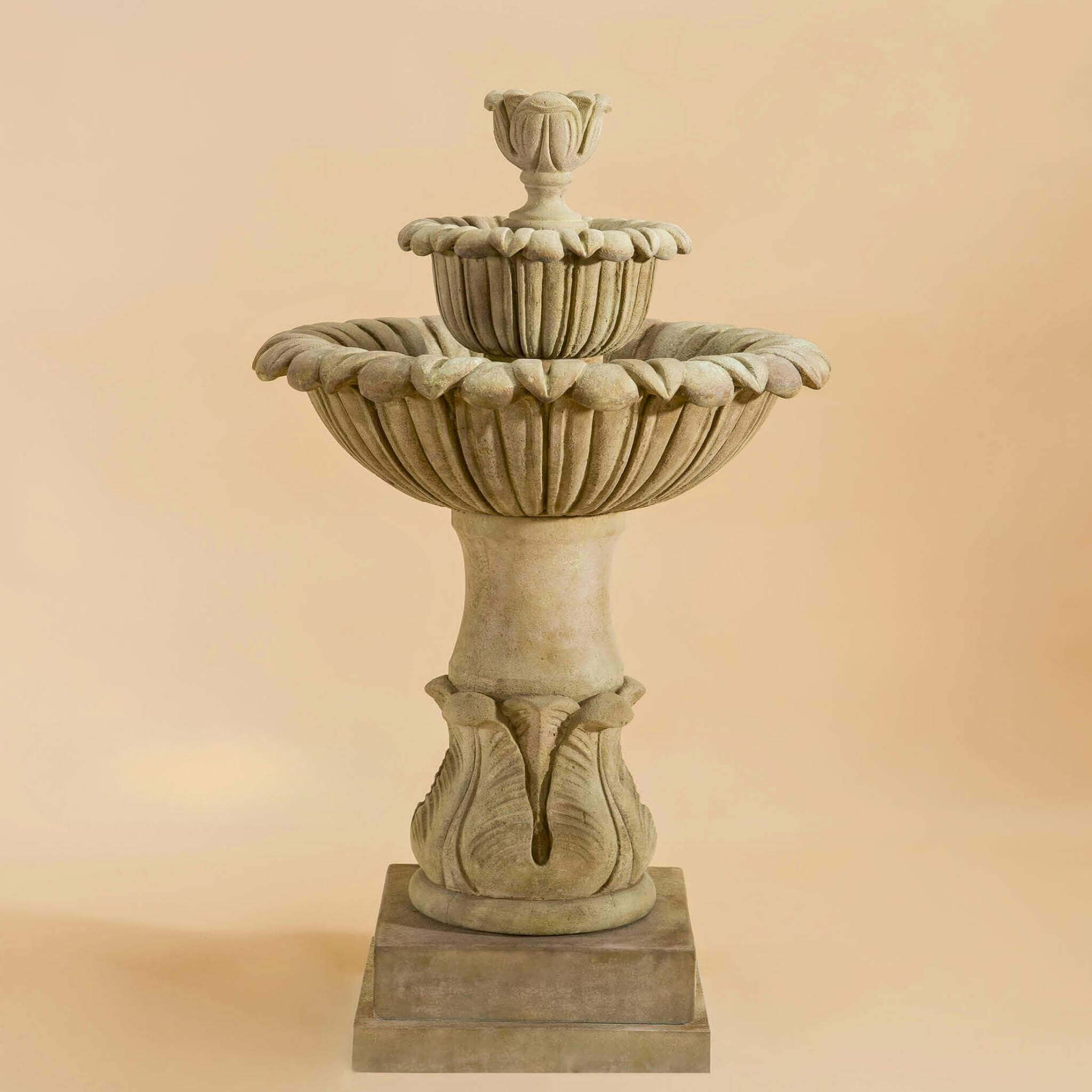 Calanthia Short Concrete Fountain - Giannini #1684