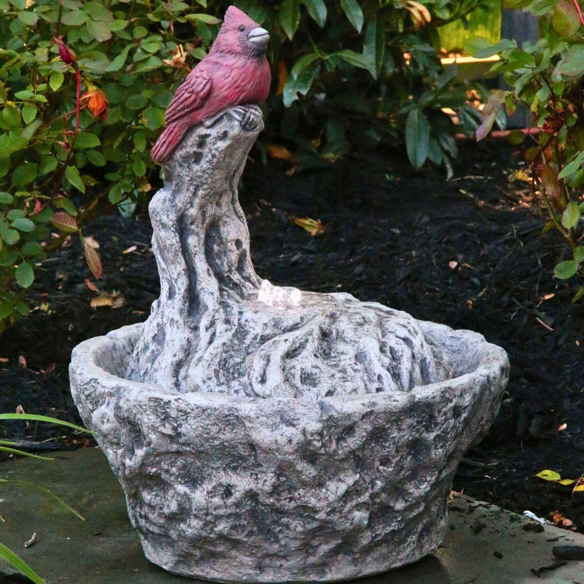 Cardinal Concrete Fountainette Parva w/Lights - Massarellis #3947