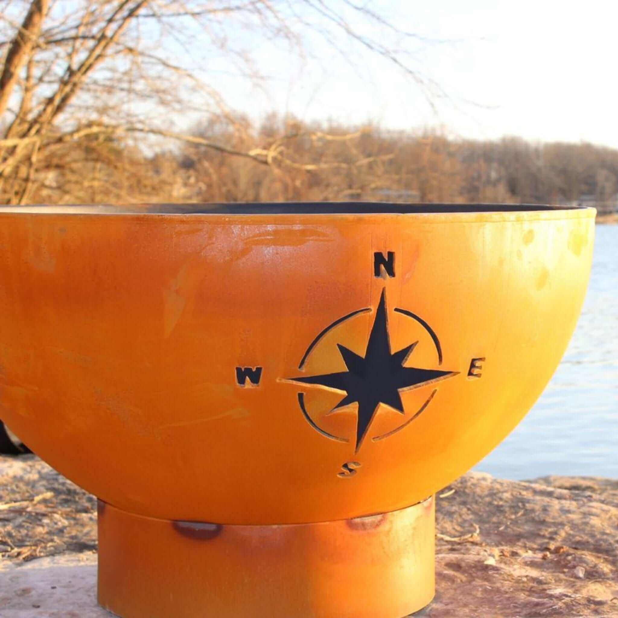 "Navigator" Gas Fire Pit in Steel - Fire Pit Art