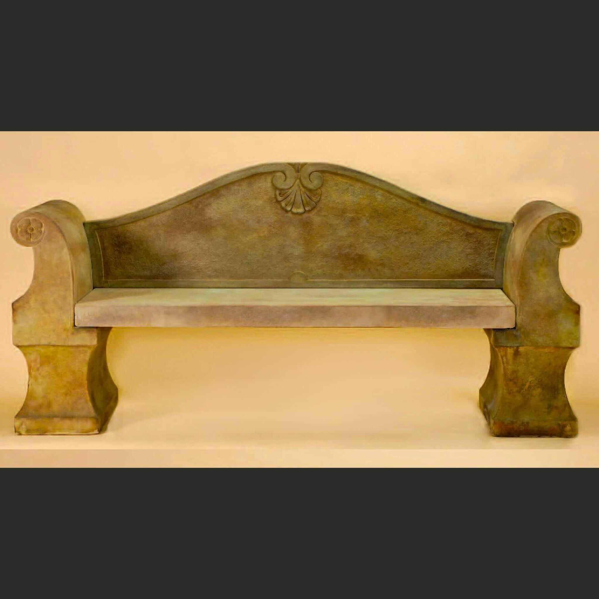 Anduze Concrete Garden Bench - Giannini #561