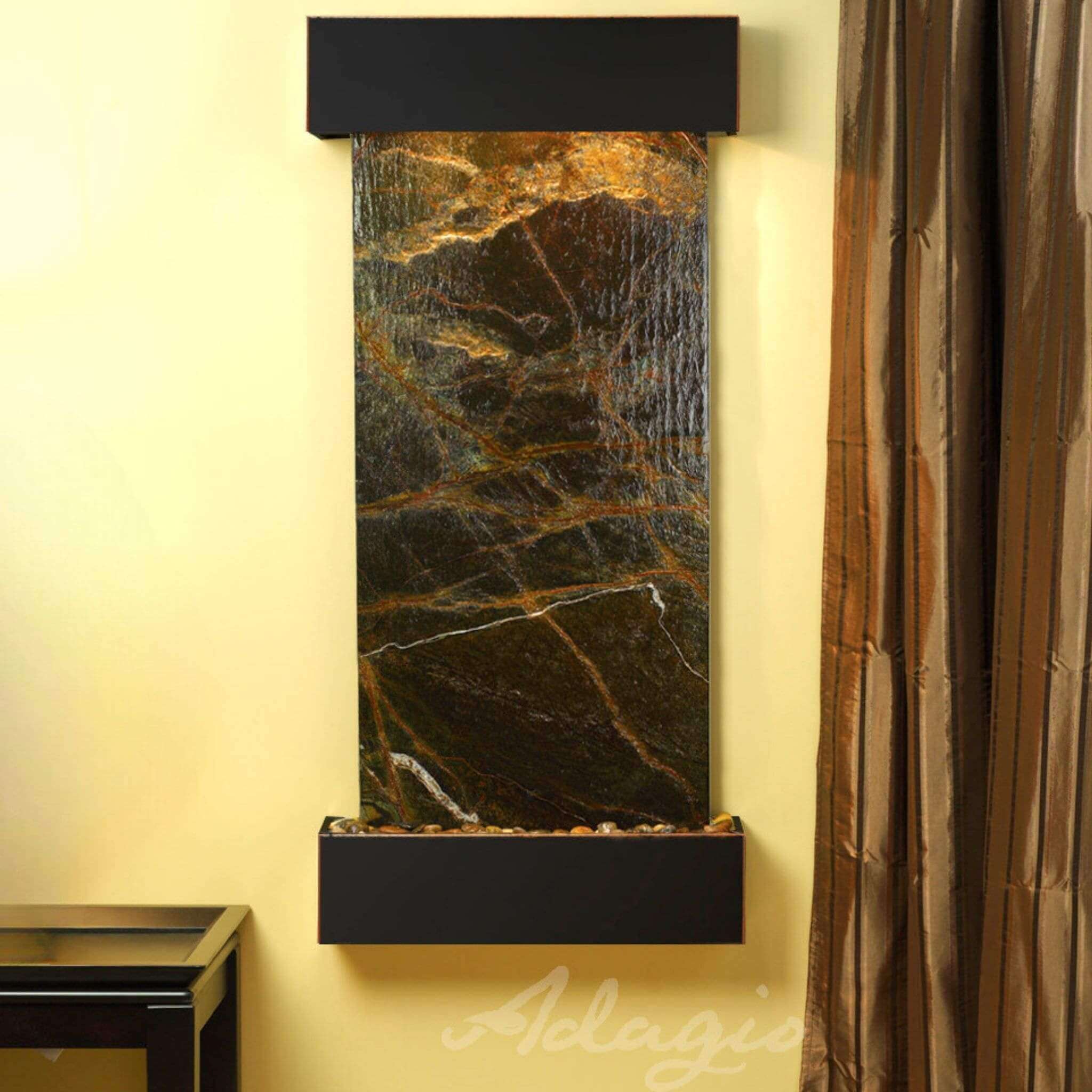Cascade Springs Mounted Water Wall Fountain - Adagio