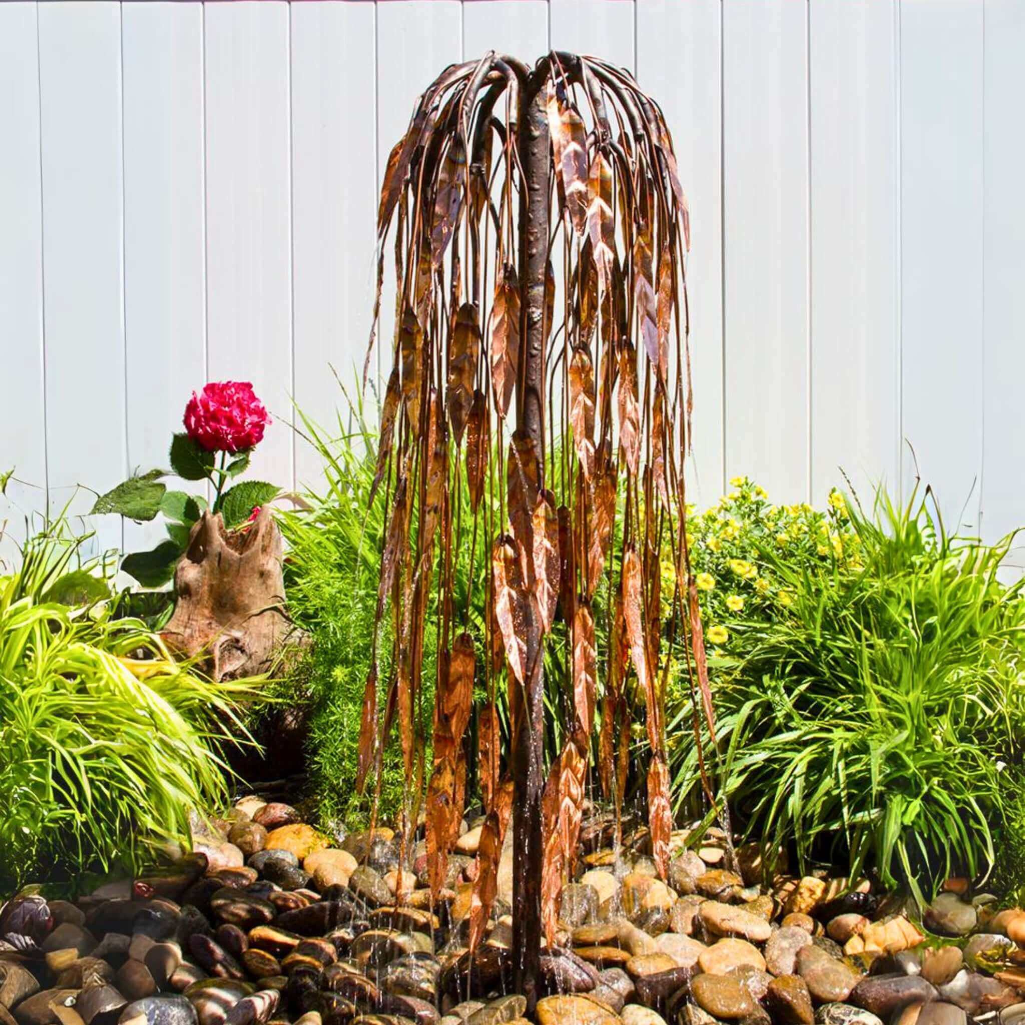 Weeping Willow Copper Fountain Kit (Short) - Blue Thumb