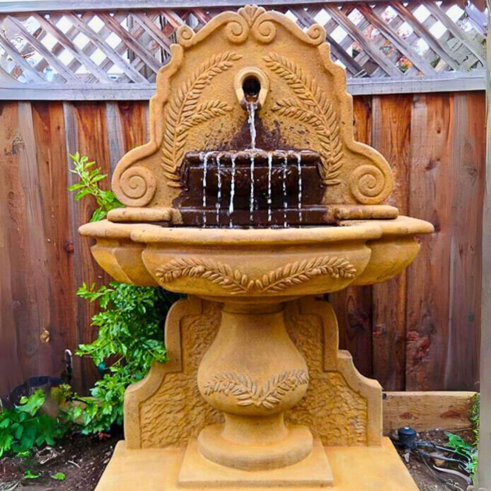 Olive Grove Concrete Wall Fountain - Giannini #1406
