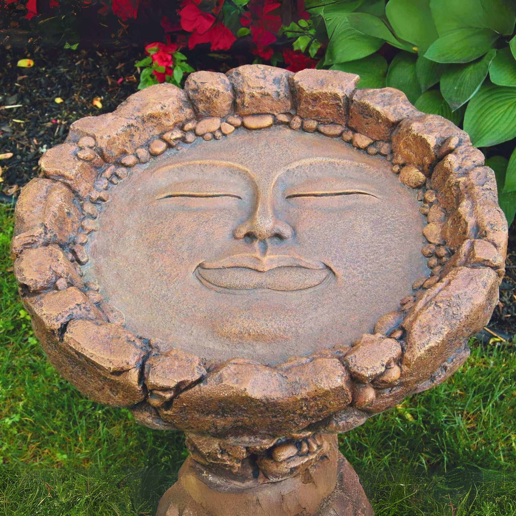 Quiet Reflections 1-Piece Concrete Bird Bath - Massarellis #9747