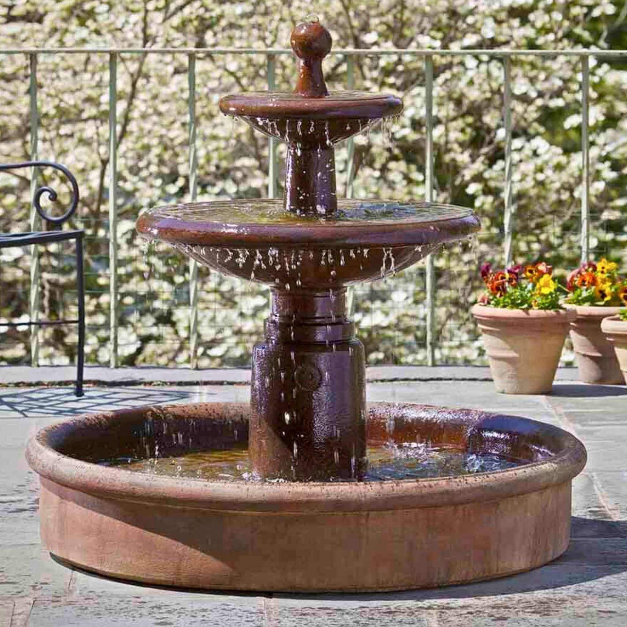 Esplanade 2-Tier Concrete Fountain - Campania #FT78