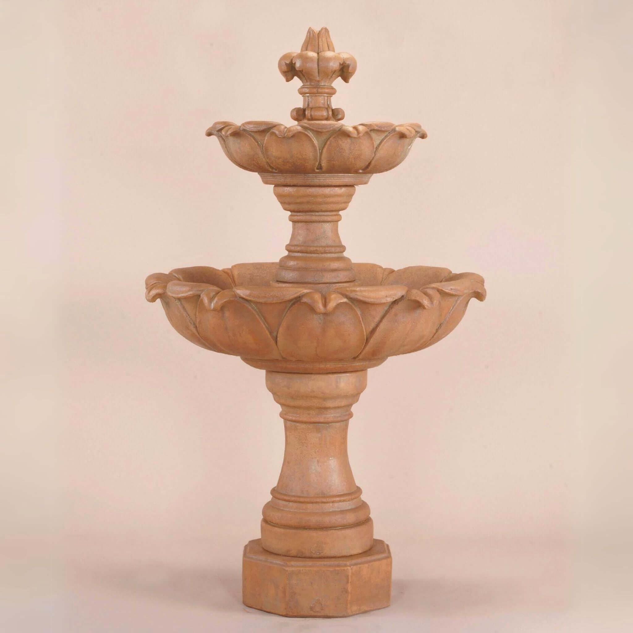 Gardenia 2-Tier Concrete Fountain - Giannini #1214