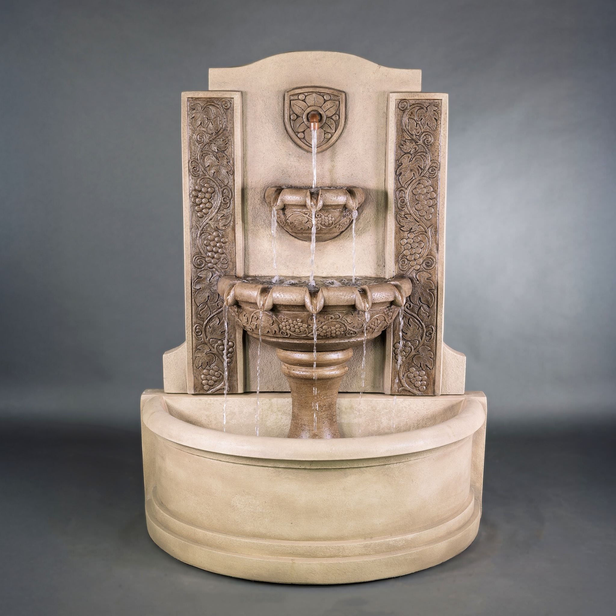 Vineyard Concrete Wall Fountain - Giannini #1838