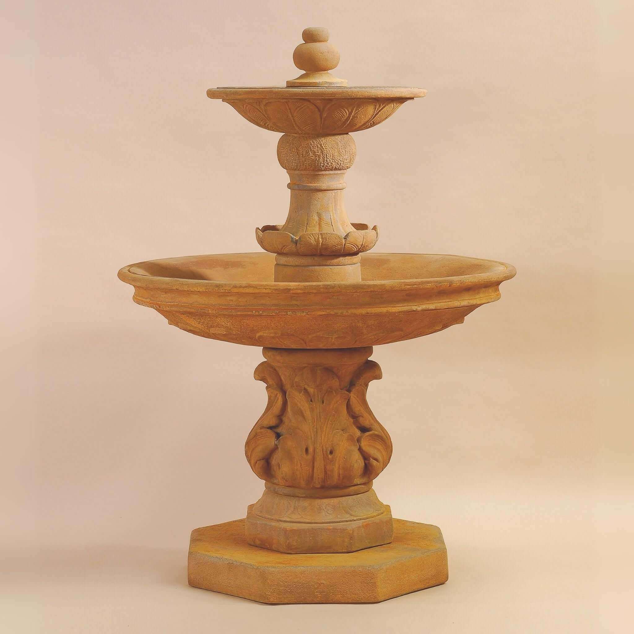 Chelsea Garden 2-Tier Concrete Fountain w/Step - Giannini #1558