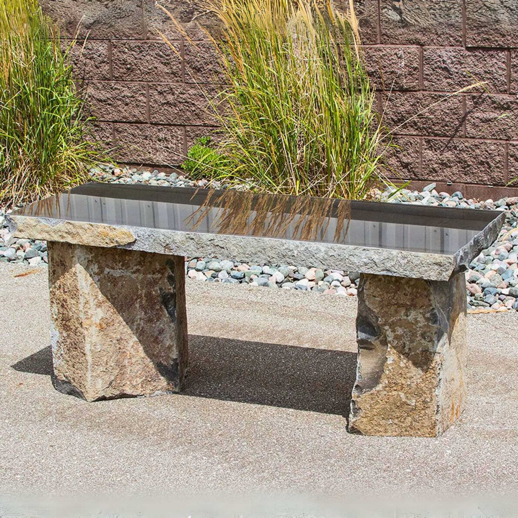 Basalt Garden Bench - 48" - Blue Thumb