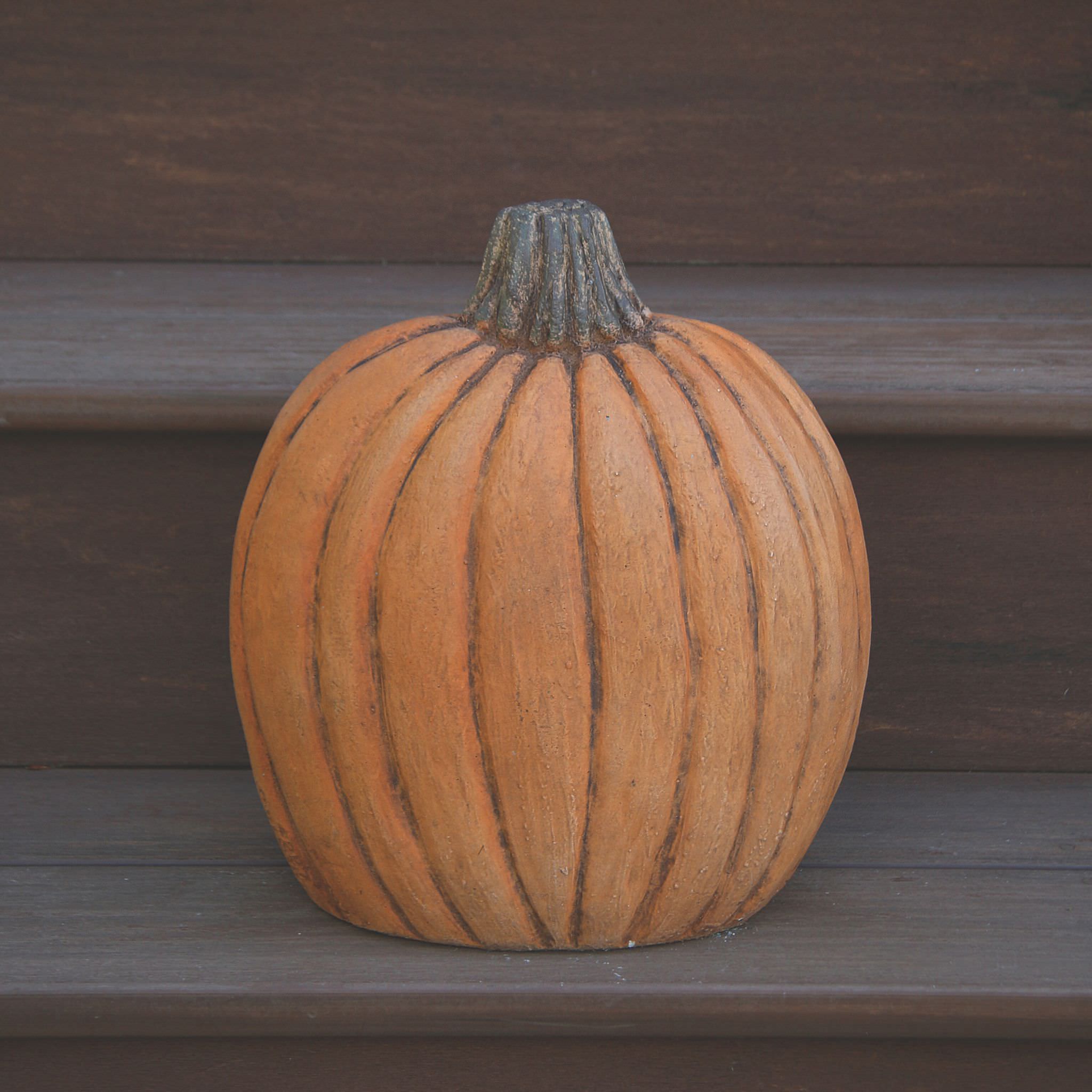 Small Pumpkin Concrete Garden Statue - Massarellis #4225
