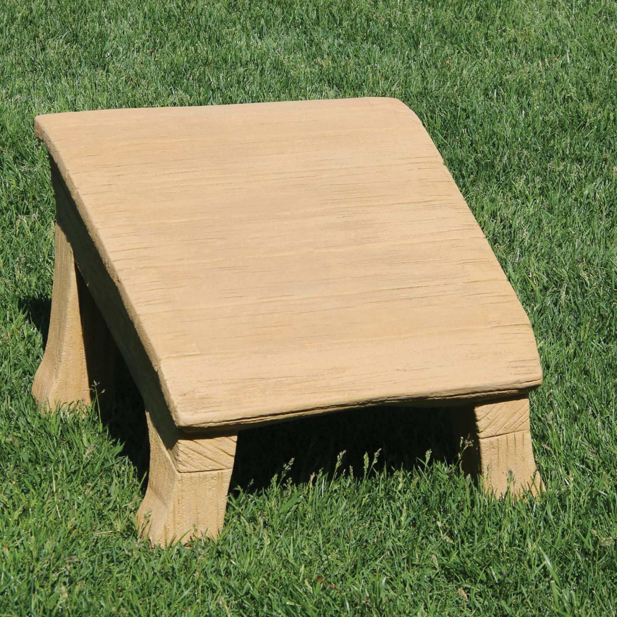 Rustic Adirondack Concrete Footstool - Massarellis #4600