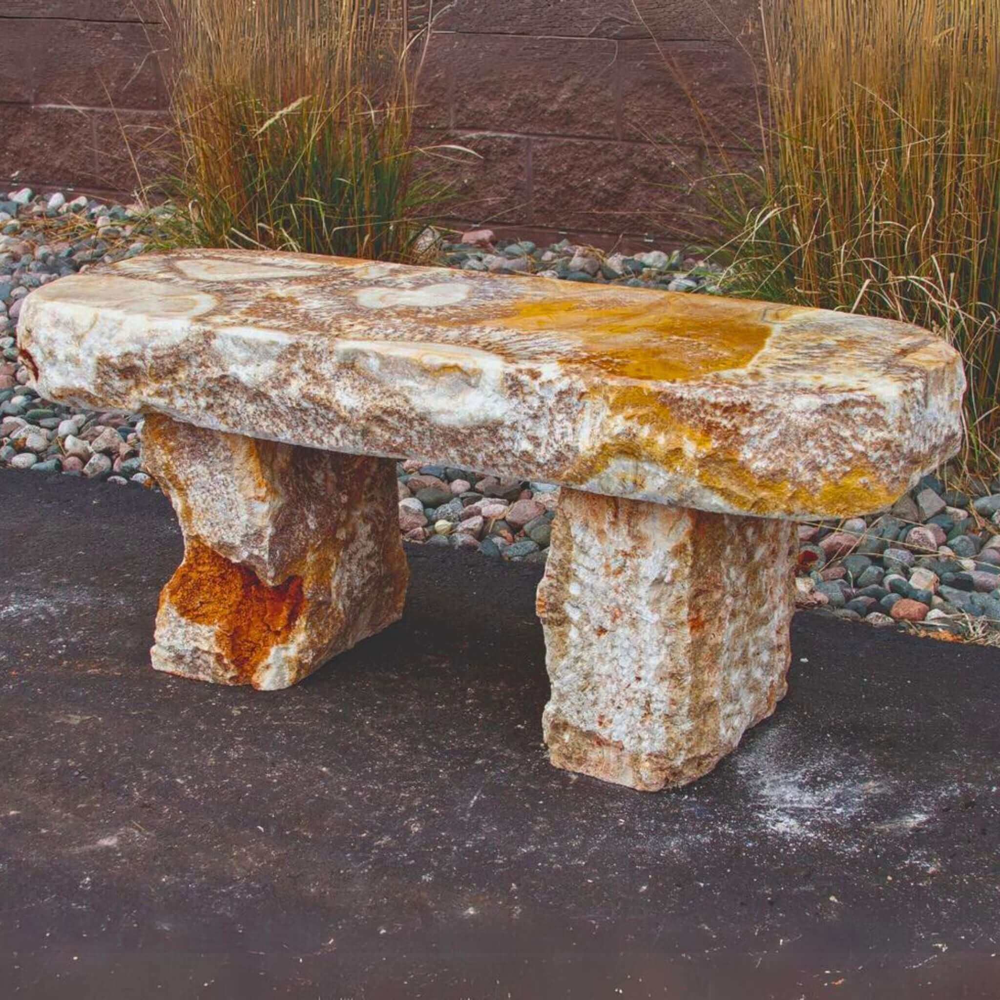 Yellow Onyx Garden Bench - Blue Thumb