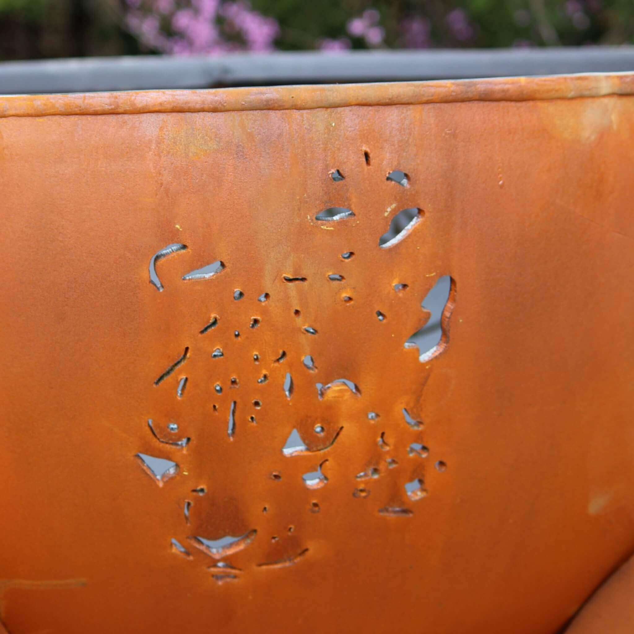 Africa's Big Five Gas Fire Pit in Steel - Fire Pit Art