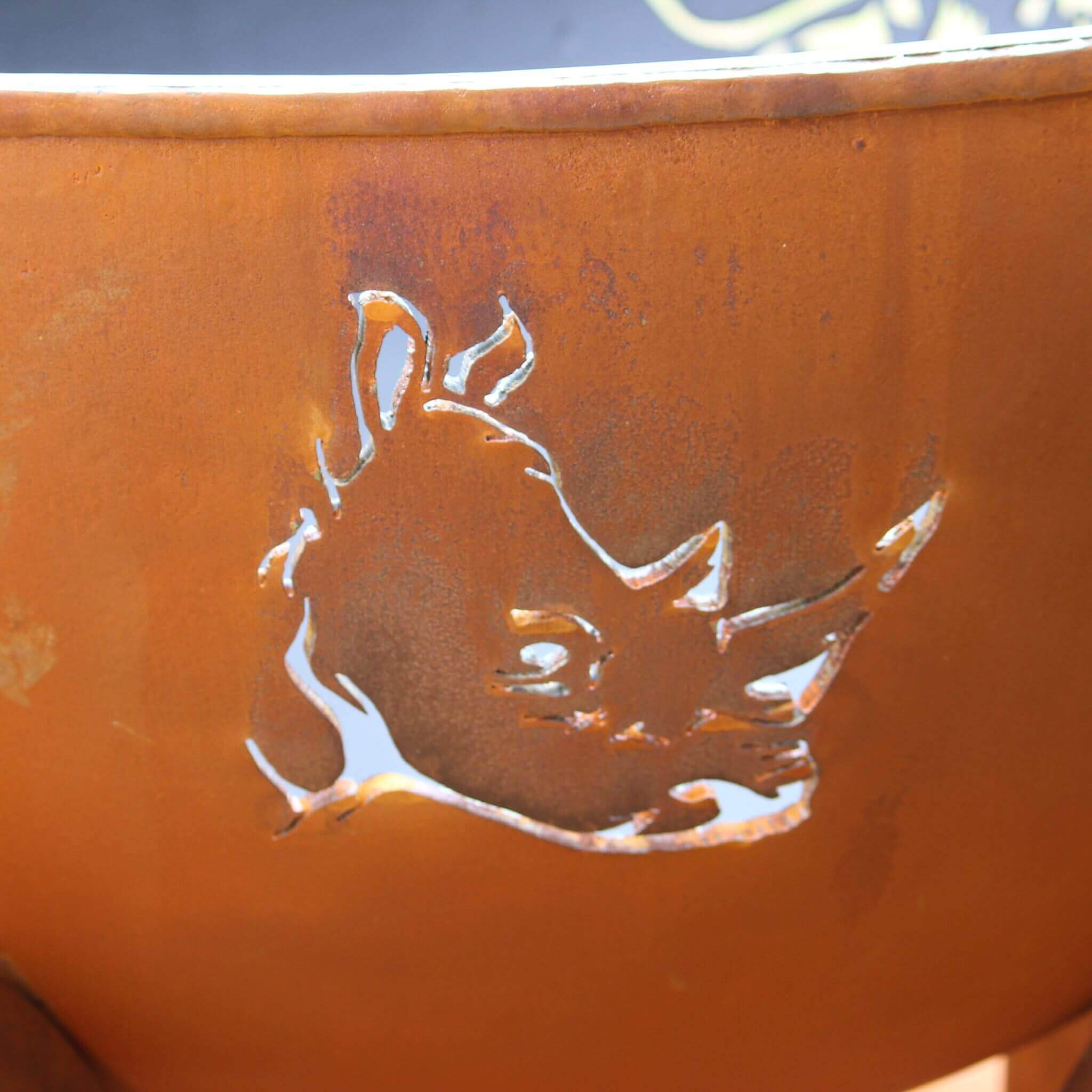 Africa's Big Five Wood Burning Fire Pit in Steel - Fire Pit Art