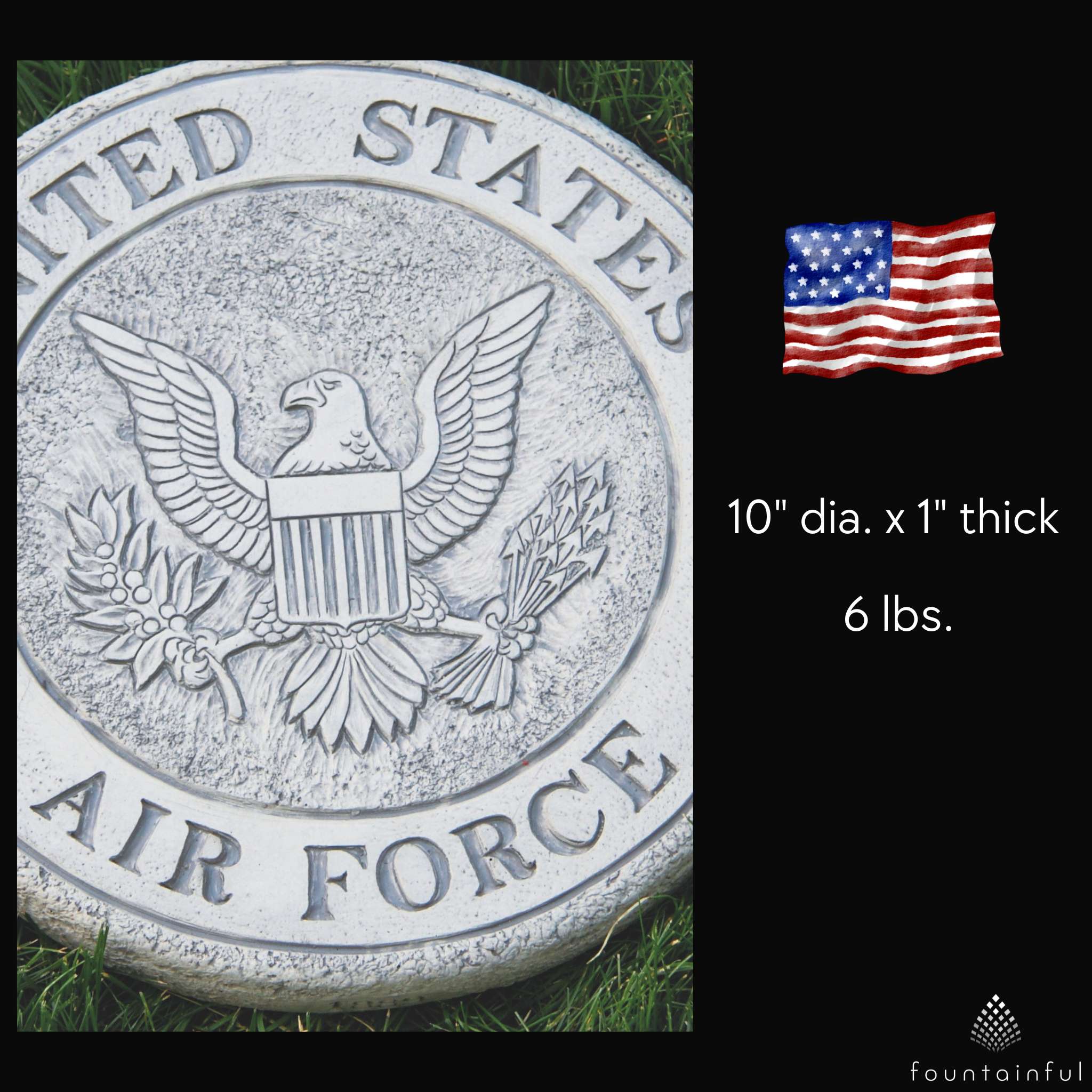 United States Air Force Concrete Garden Stone - Massarellis #1889