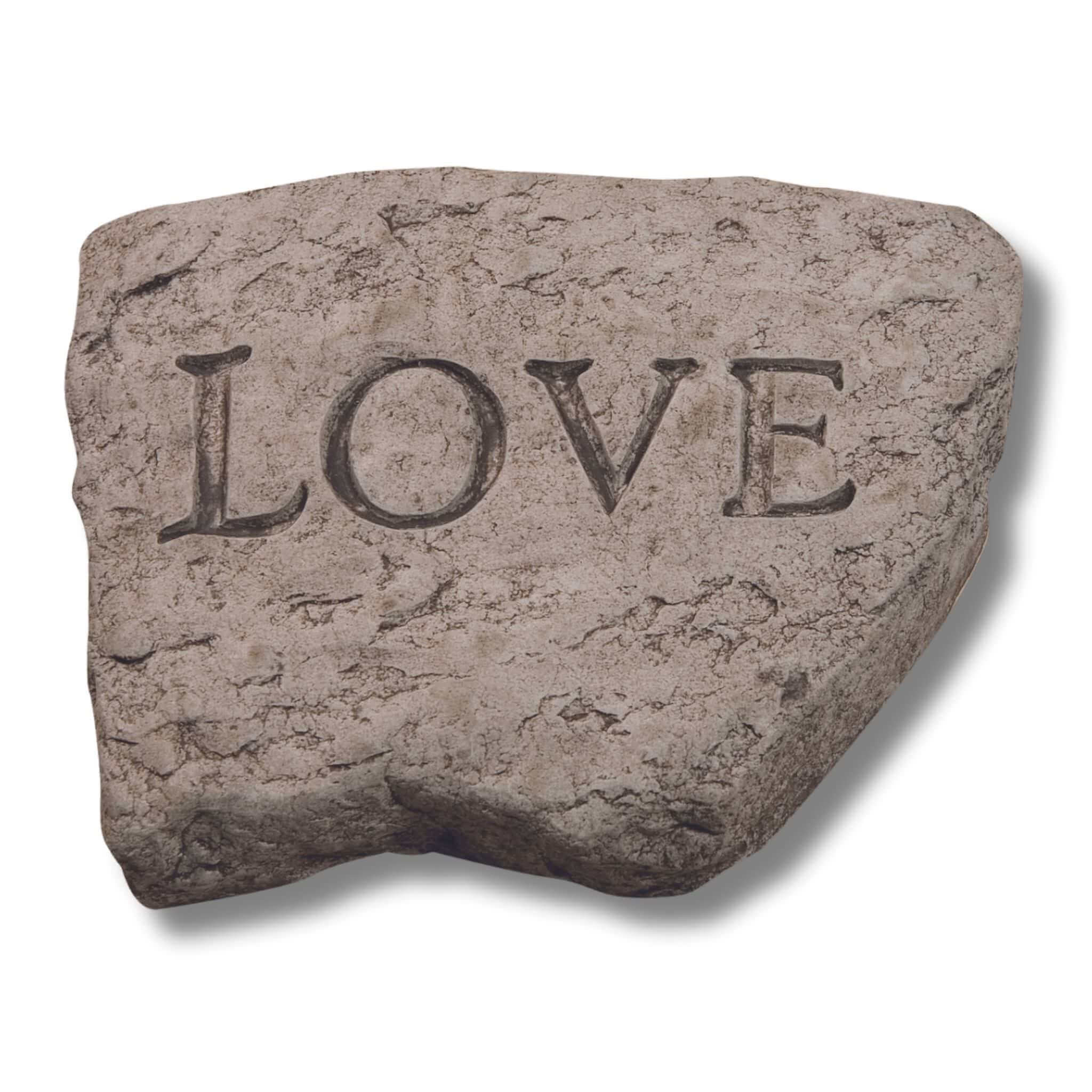 LOVE Concrete Garden Greeting Stone - Massarellis #1933