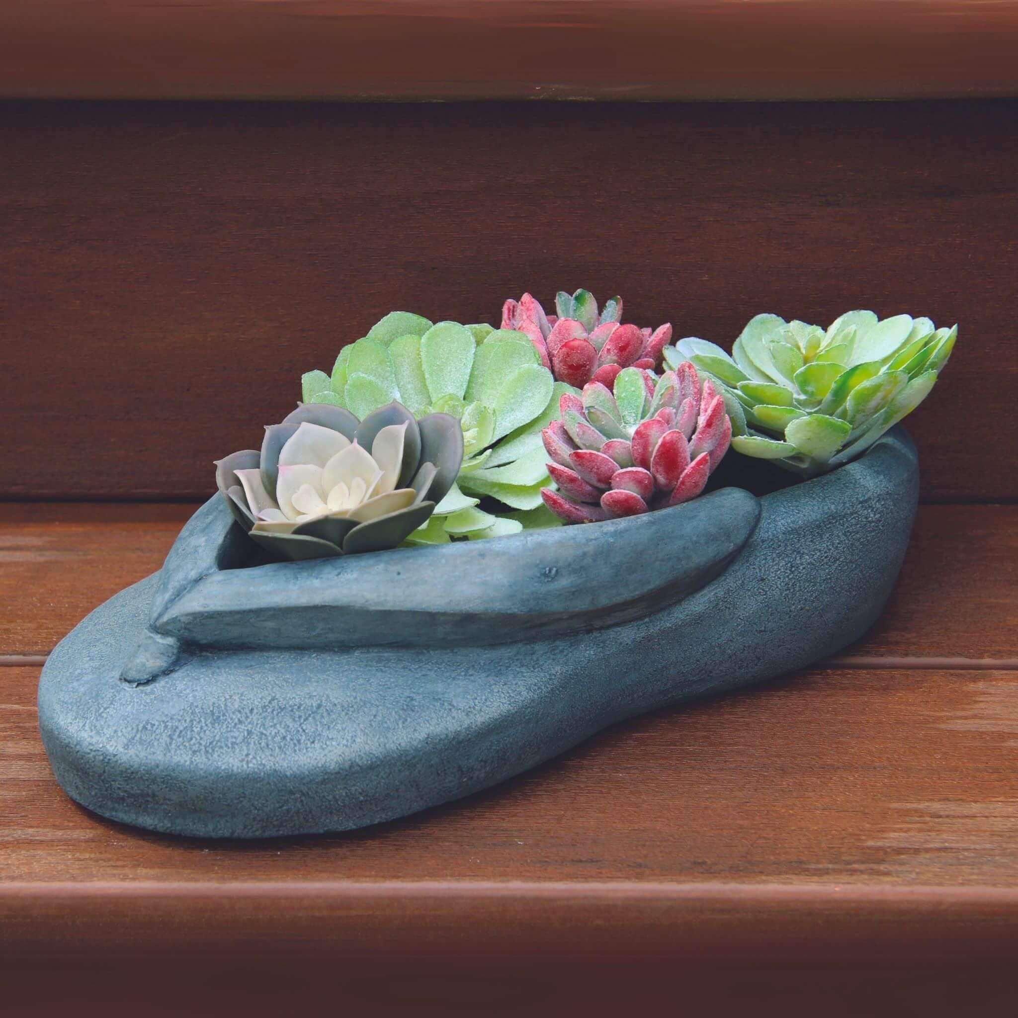flip flop planter pot Flip Flop Concrete Planter