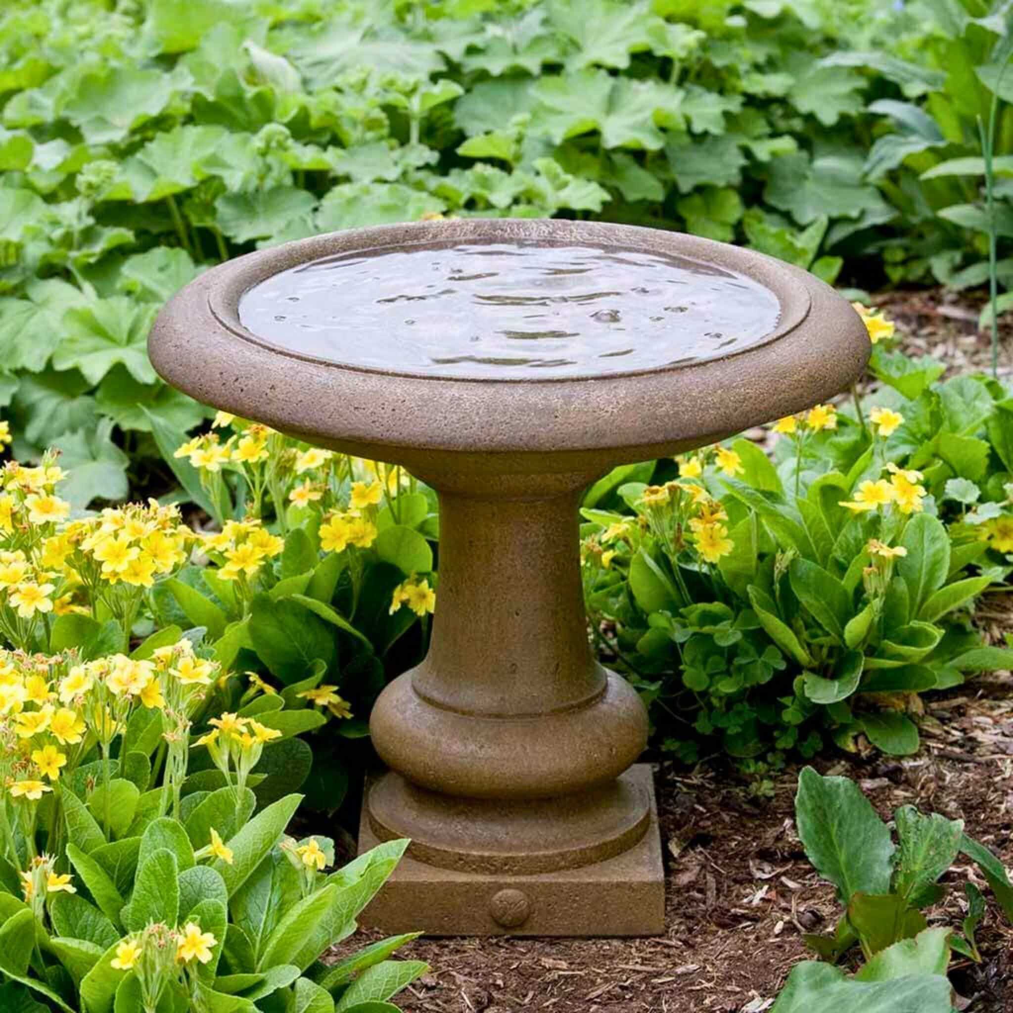Williamsburg Summer House Concrete Bird Bath - Campania #B126
