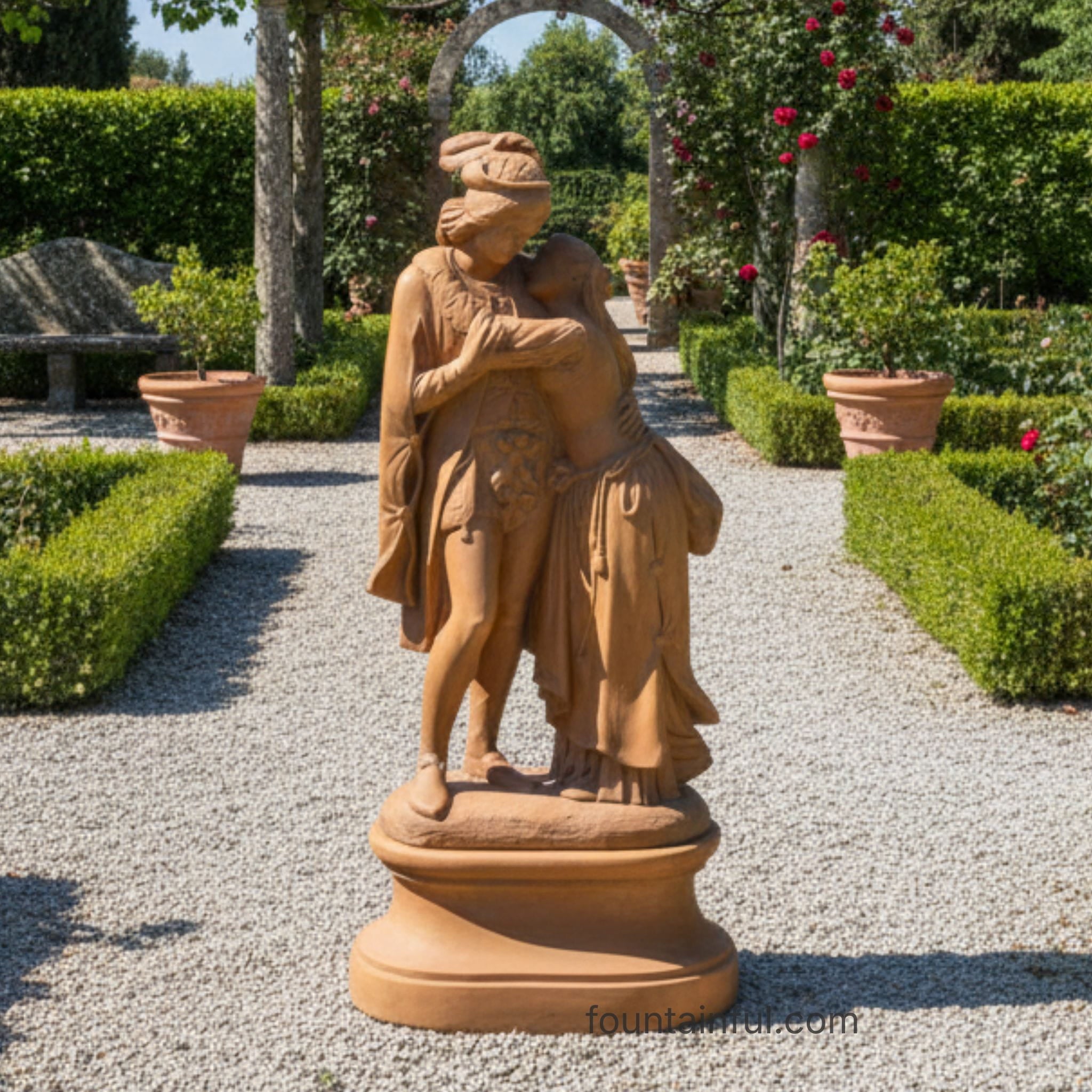 Romeo & Juliet Concrete Garden Statue - Giannini #8003