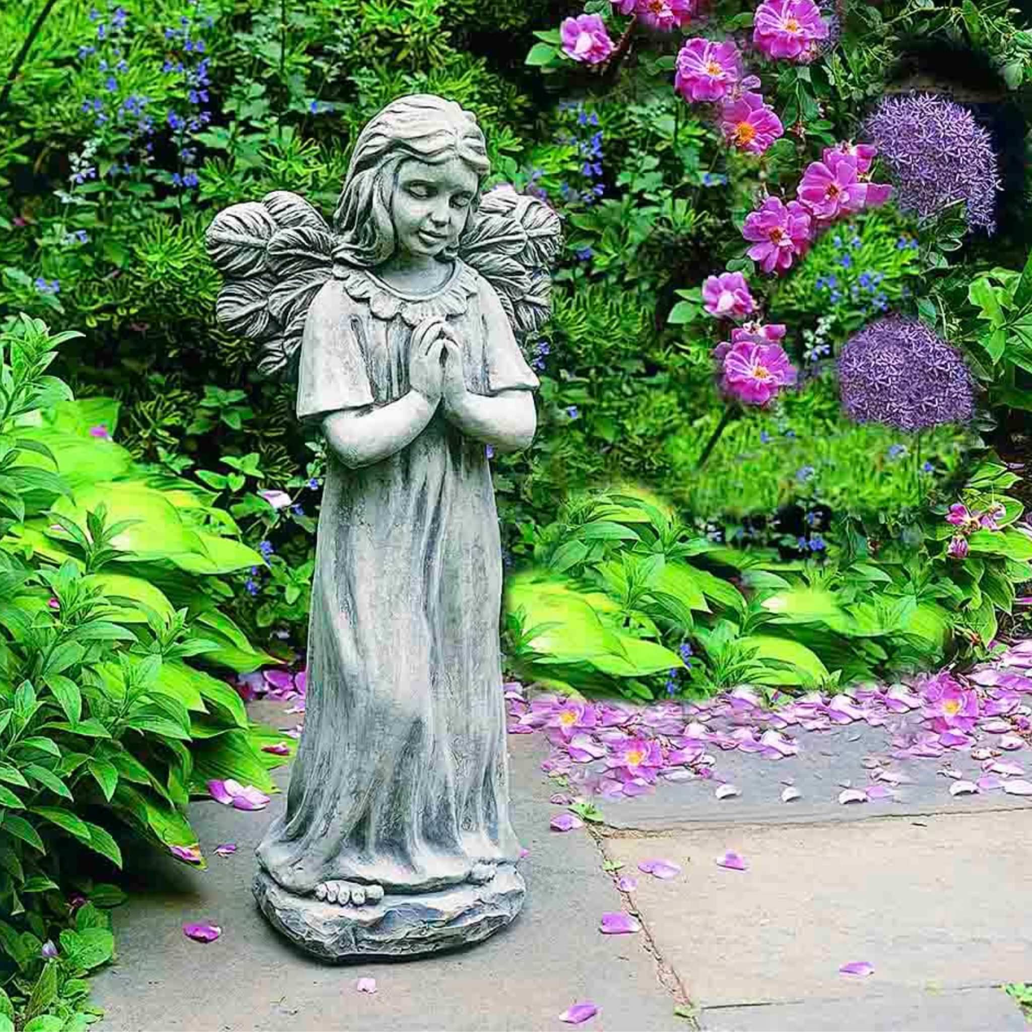 Praying Angel Concrete Garden Statue - Campania #C079