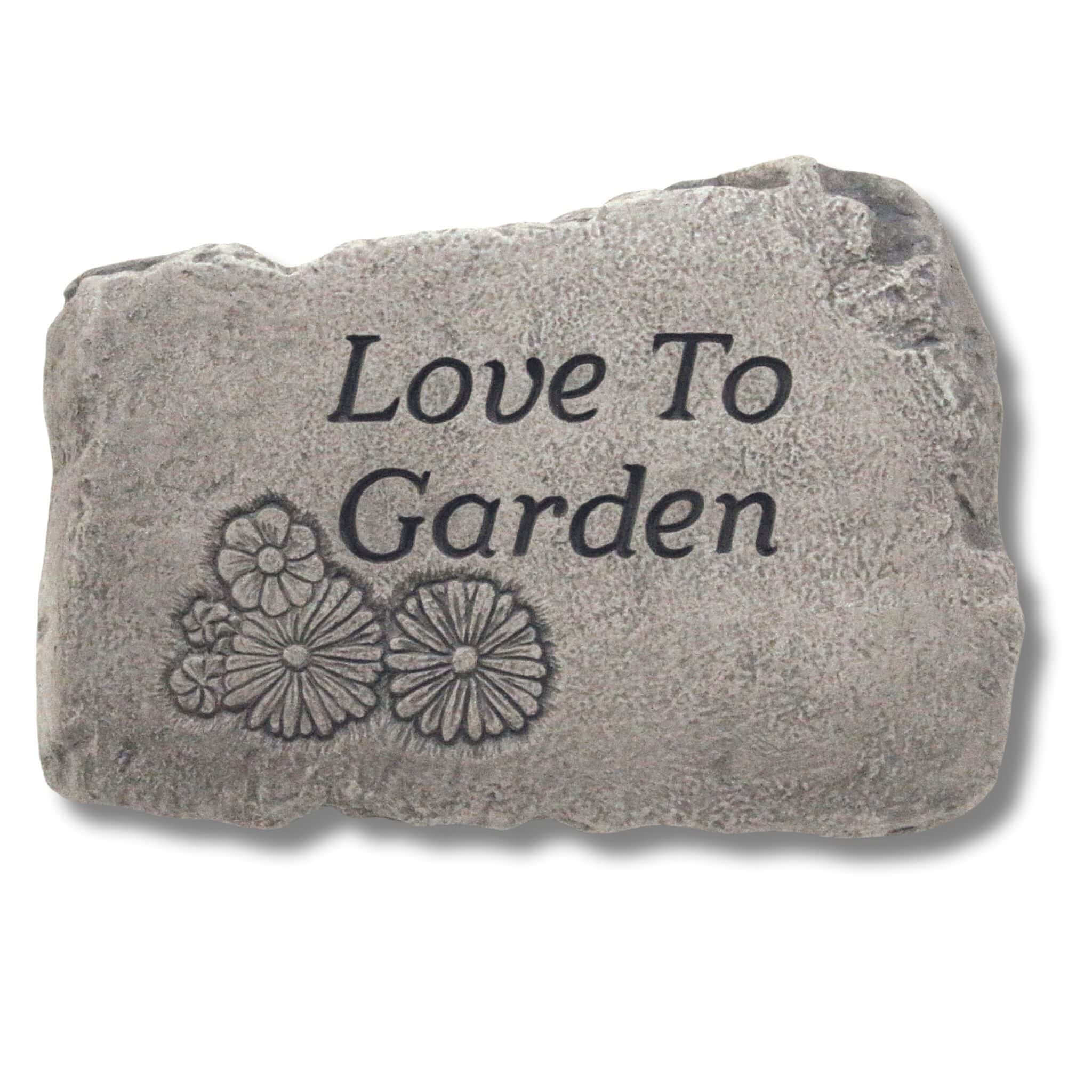 Love to Garden Concrete Garden Greeting Stone - Massarellis #1750