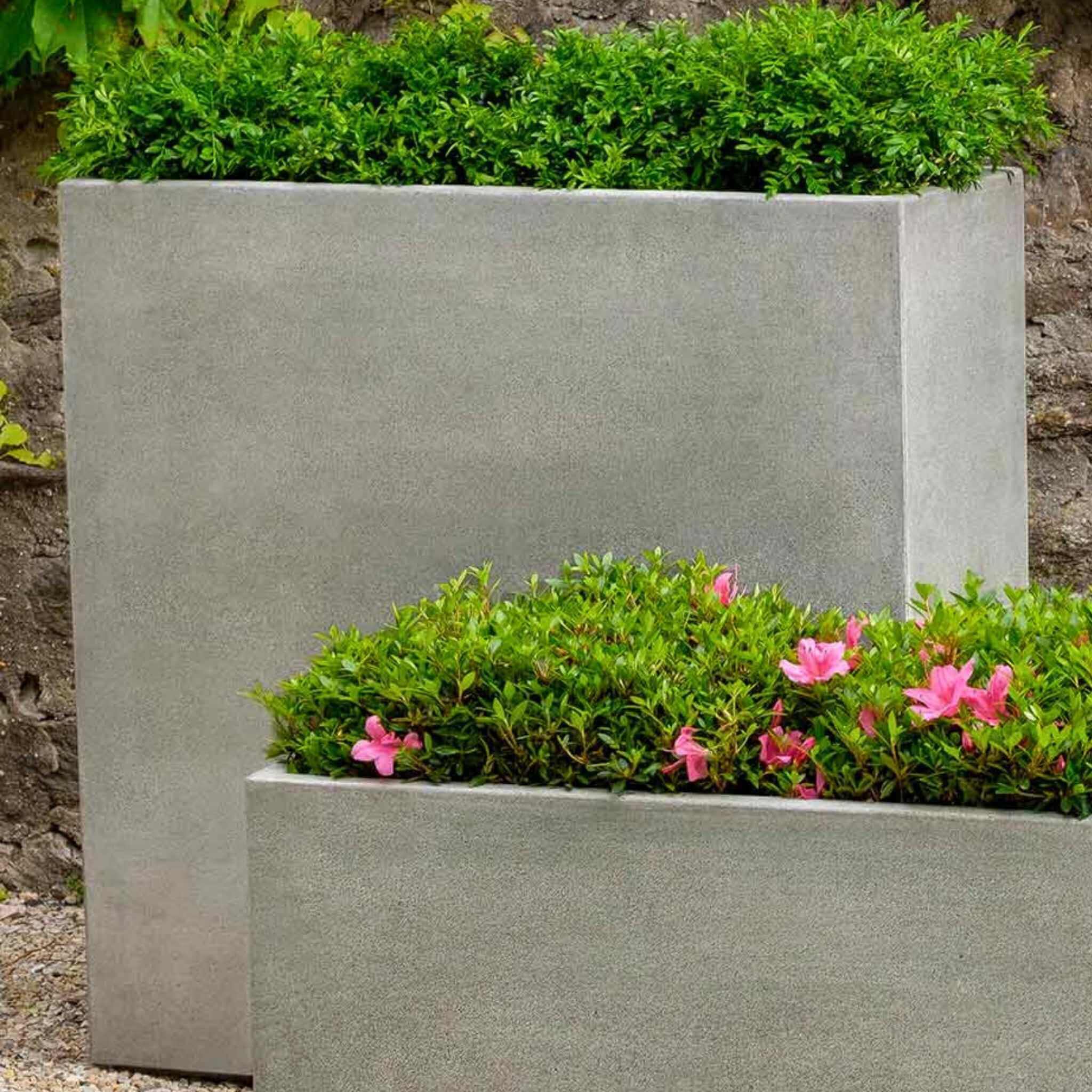 The Metro Tall Concrete Box Planter - Campania #P906