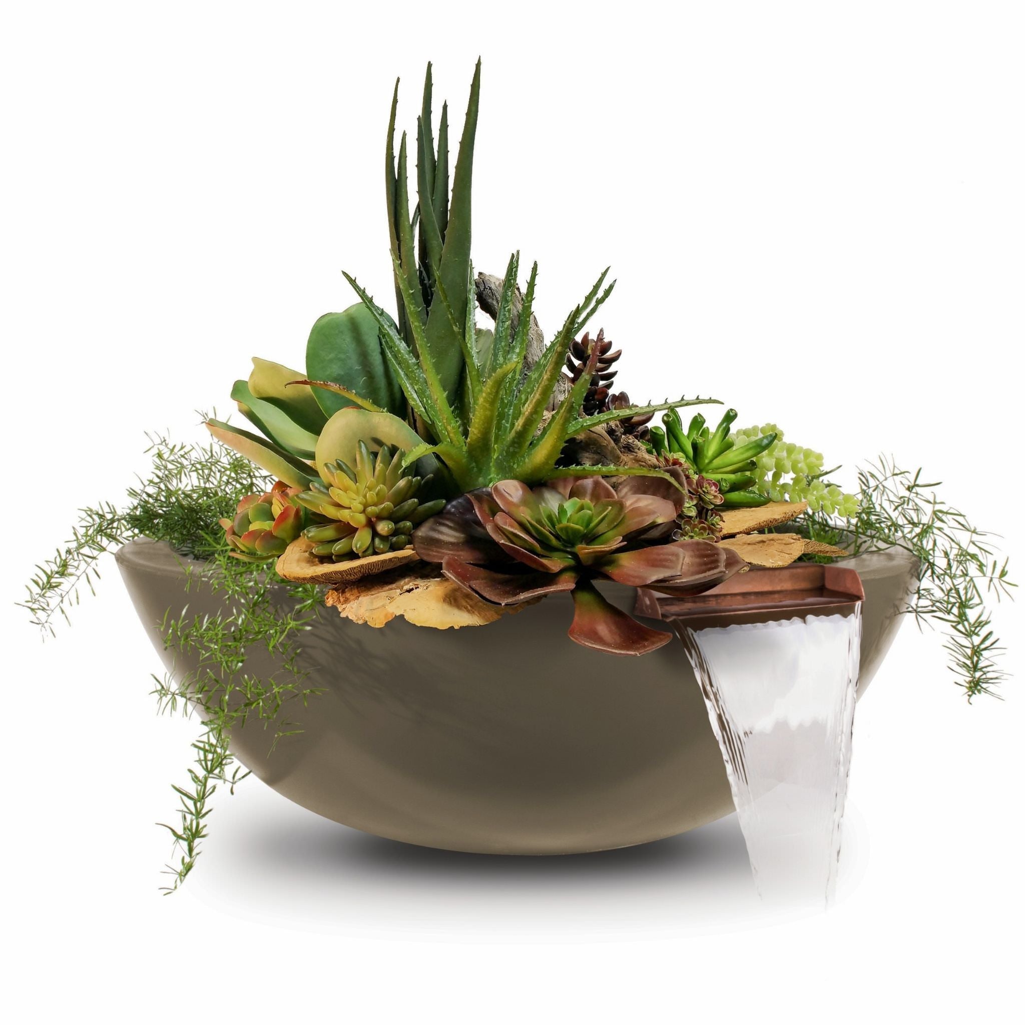 are concrete planters good for succulents Sedona Planter & Water Concrete Bowl