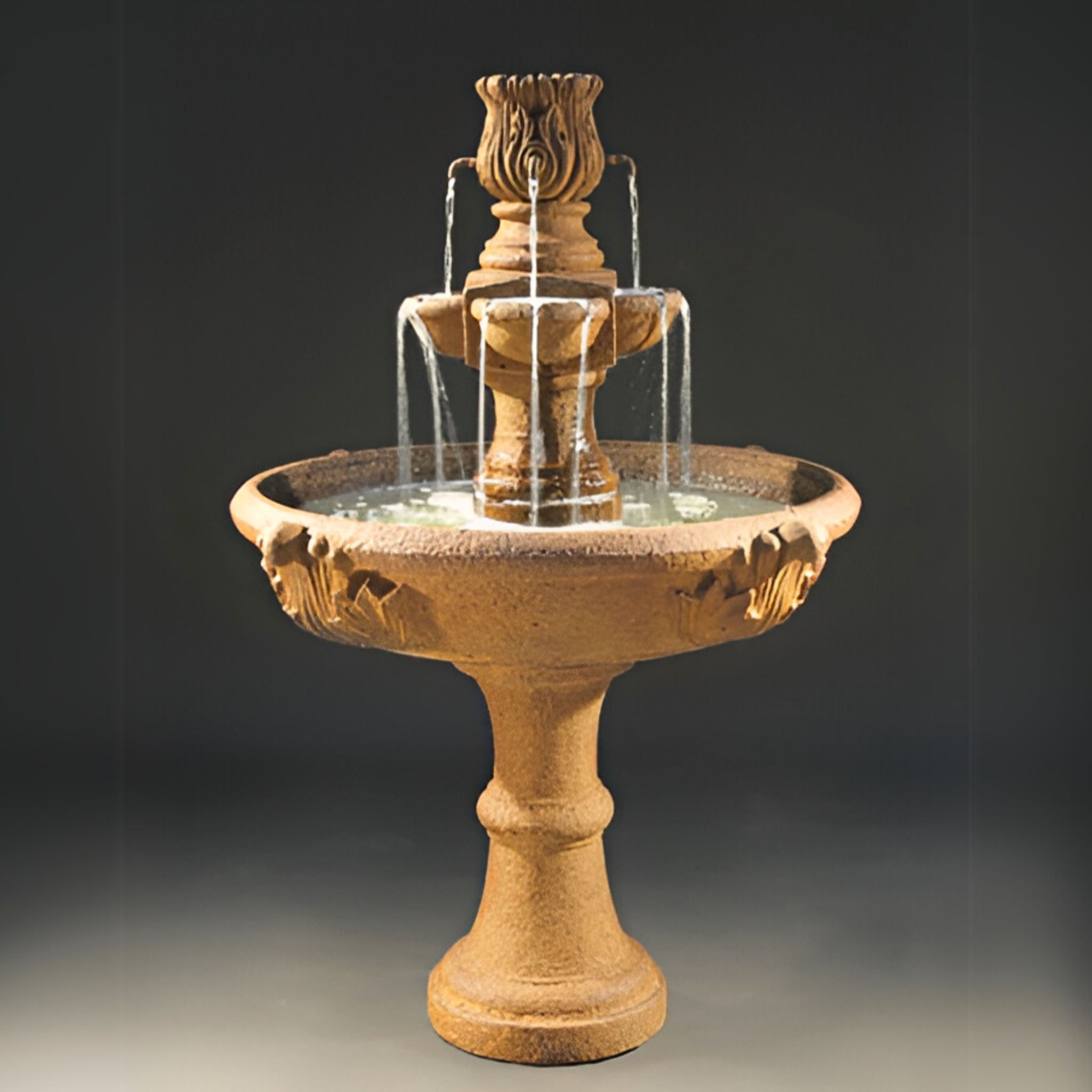 The Assisi Tiered Concrete Fountain - Fiore #2148