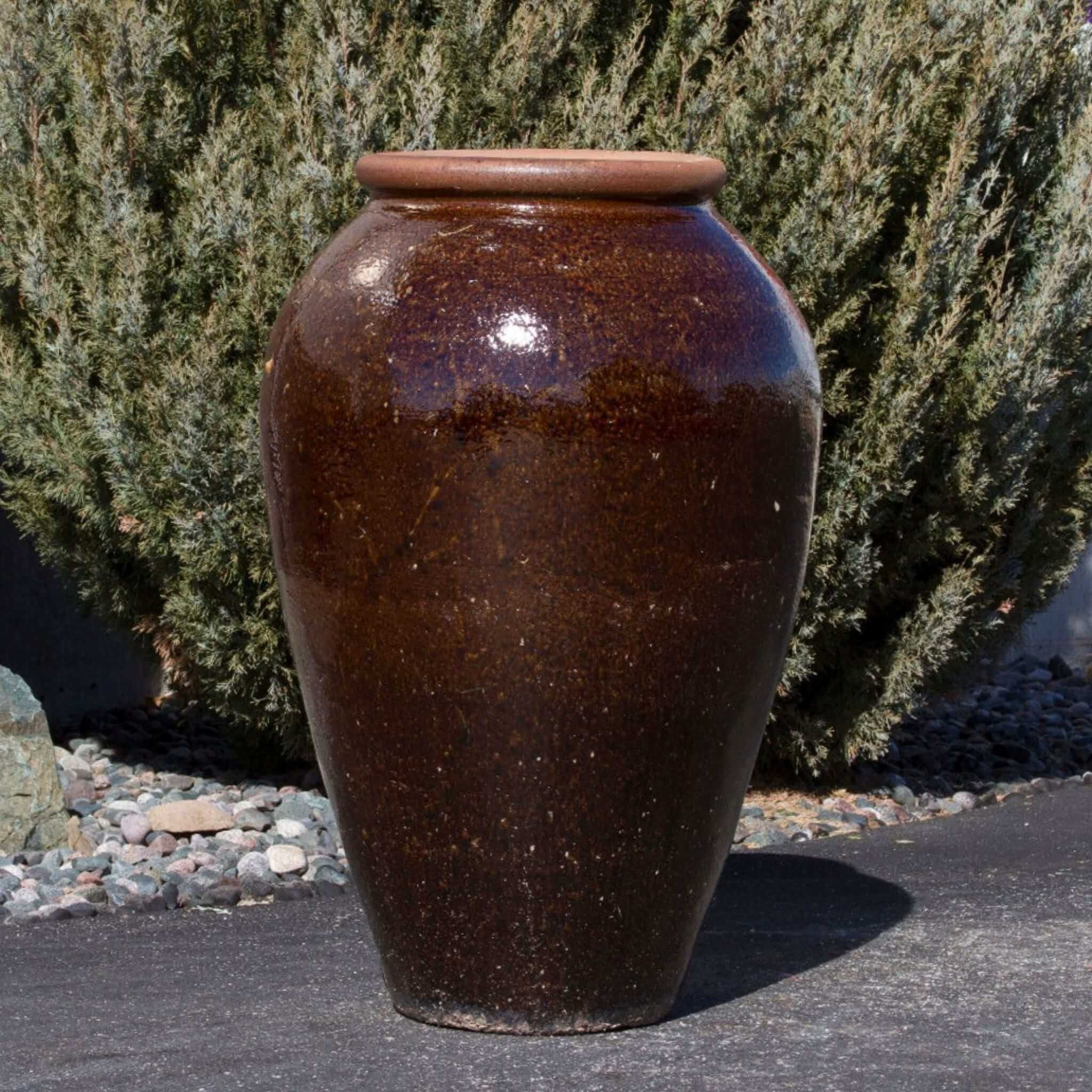 41" Tuscany Vase Crimson-Brown Water Fountain - Complete Kit - Blue Thumb