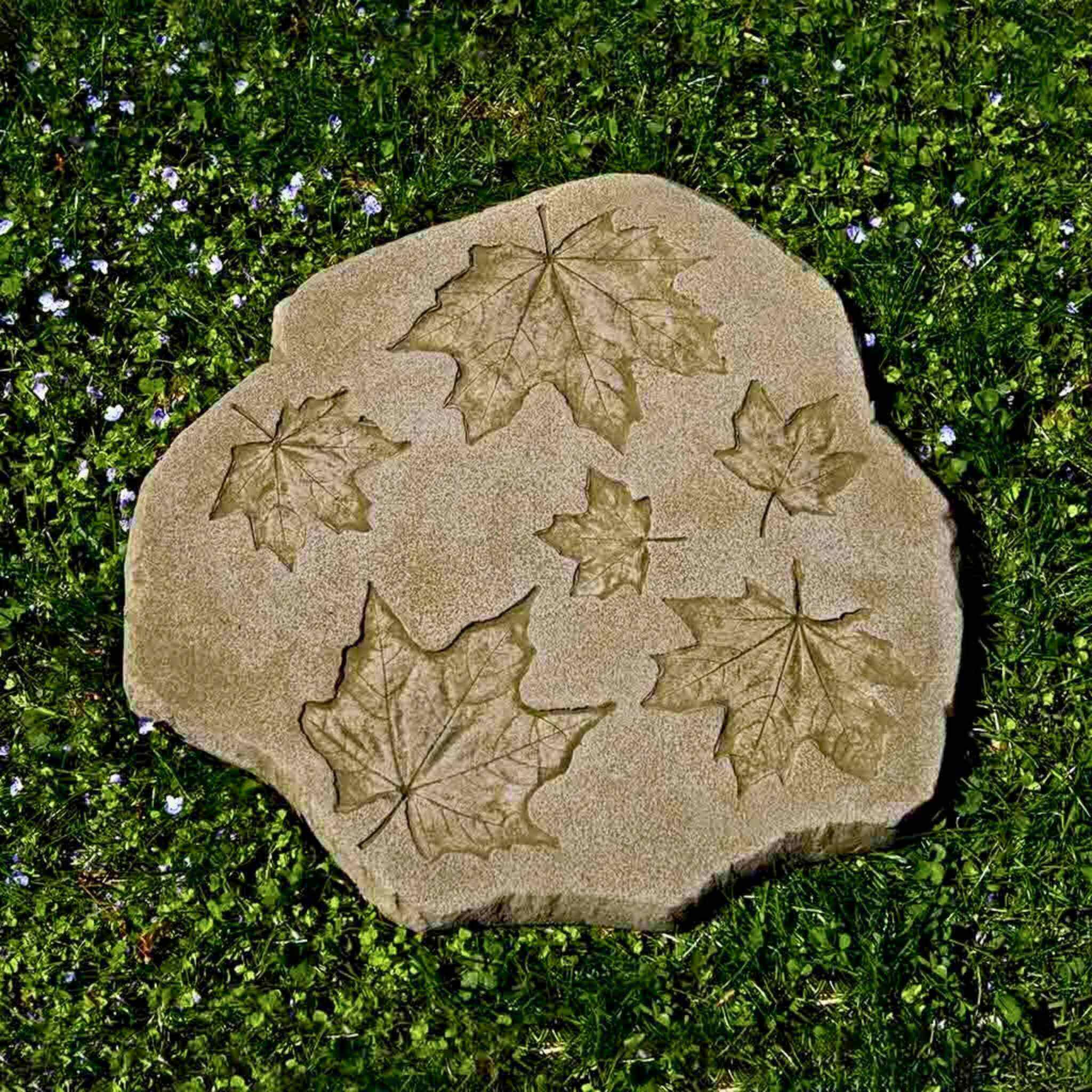 Sugar Maple Concrete Round Stepping Stone - Campania #E117