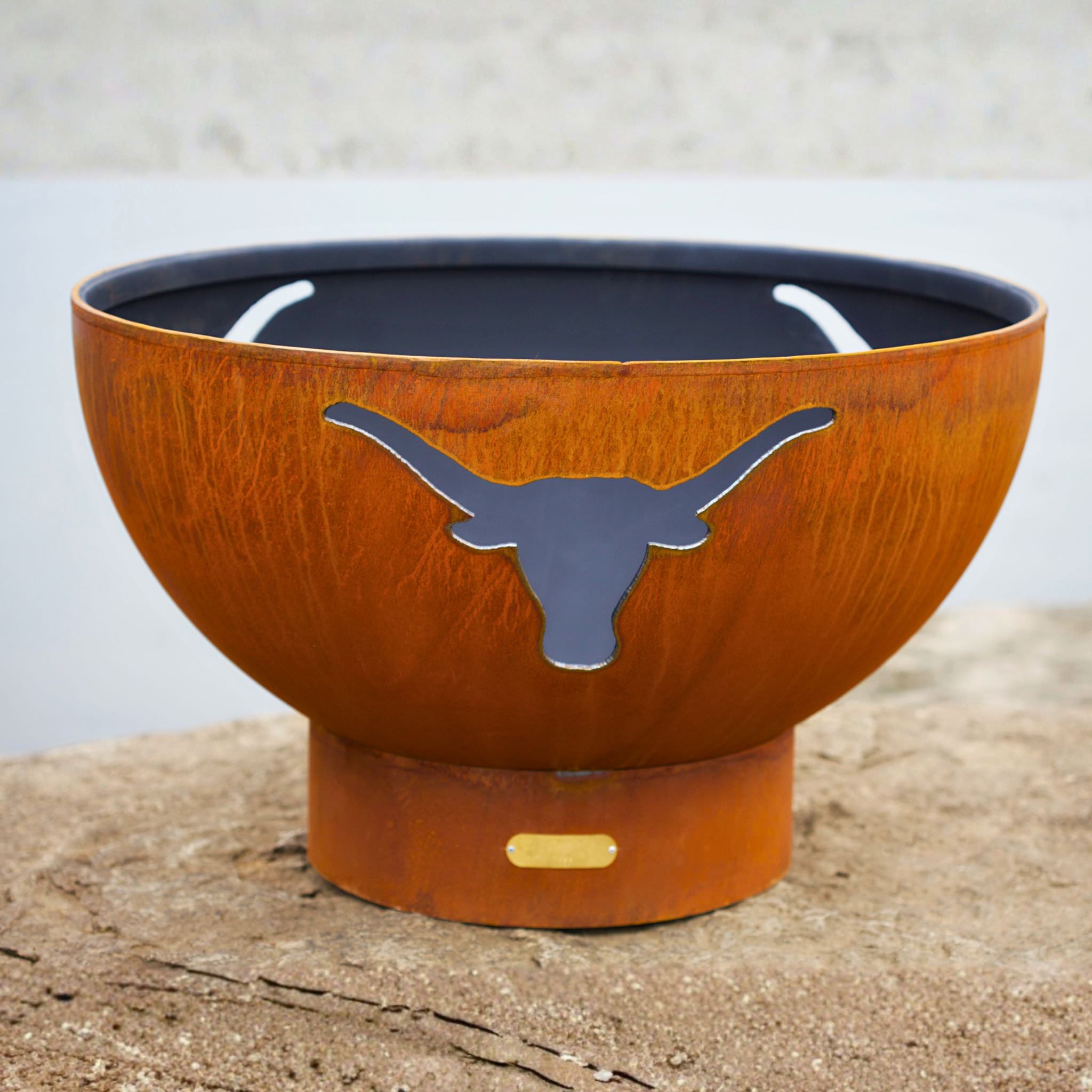 Longhorn Gas Fire Pit in Steel - Fire Pit Art