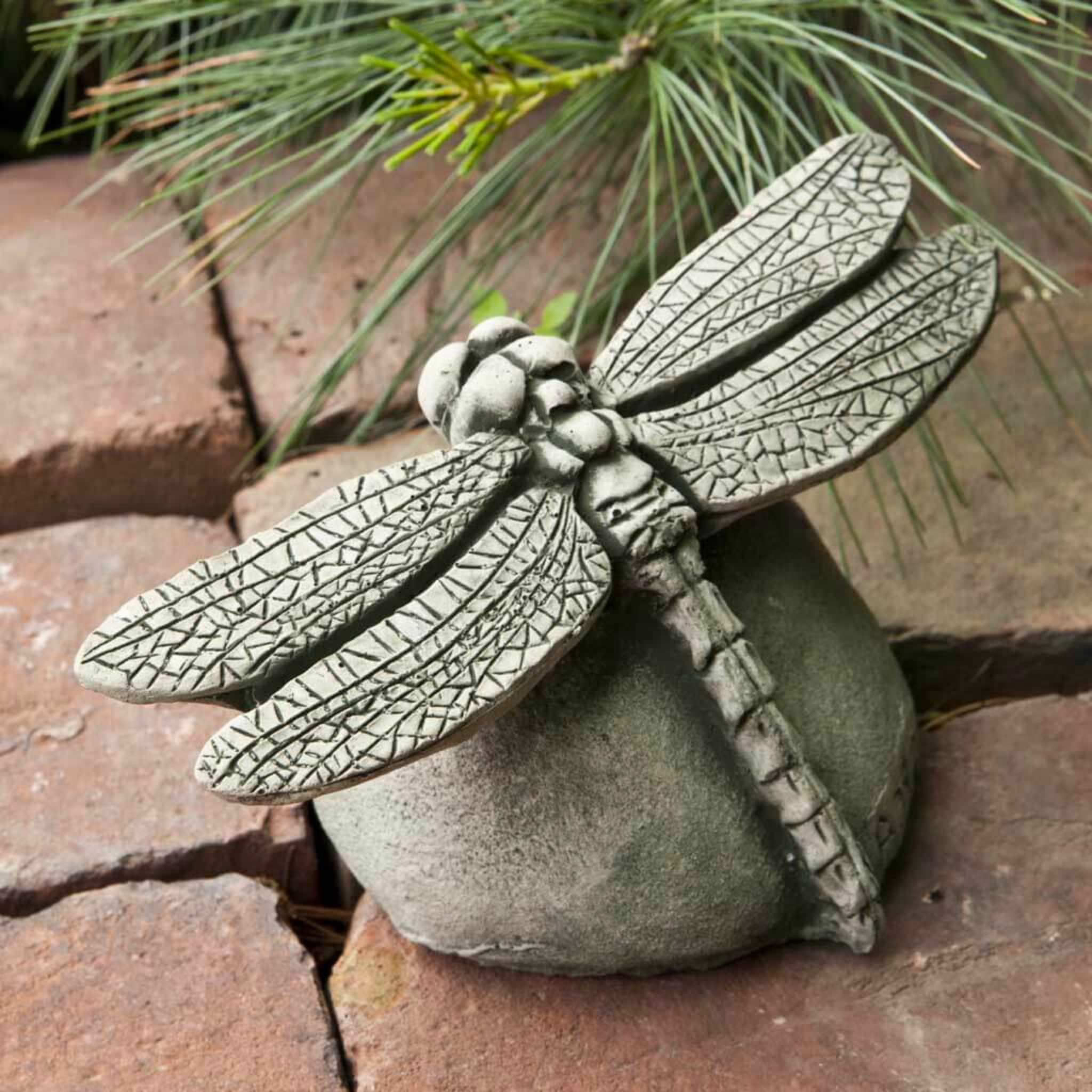 Dragonfly Concrete Garden Statue - Campania #A392