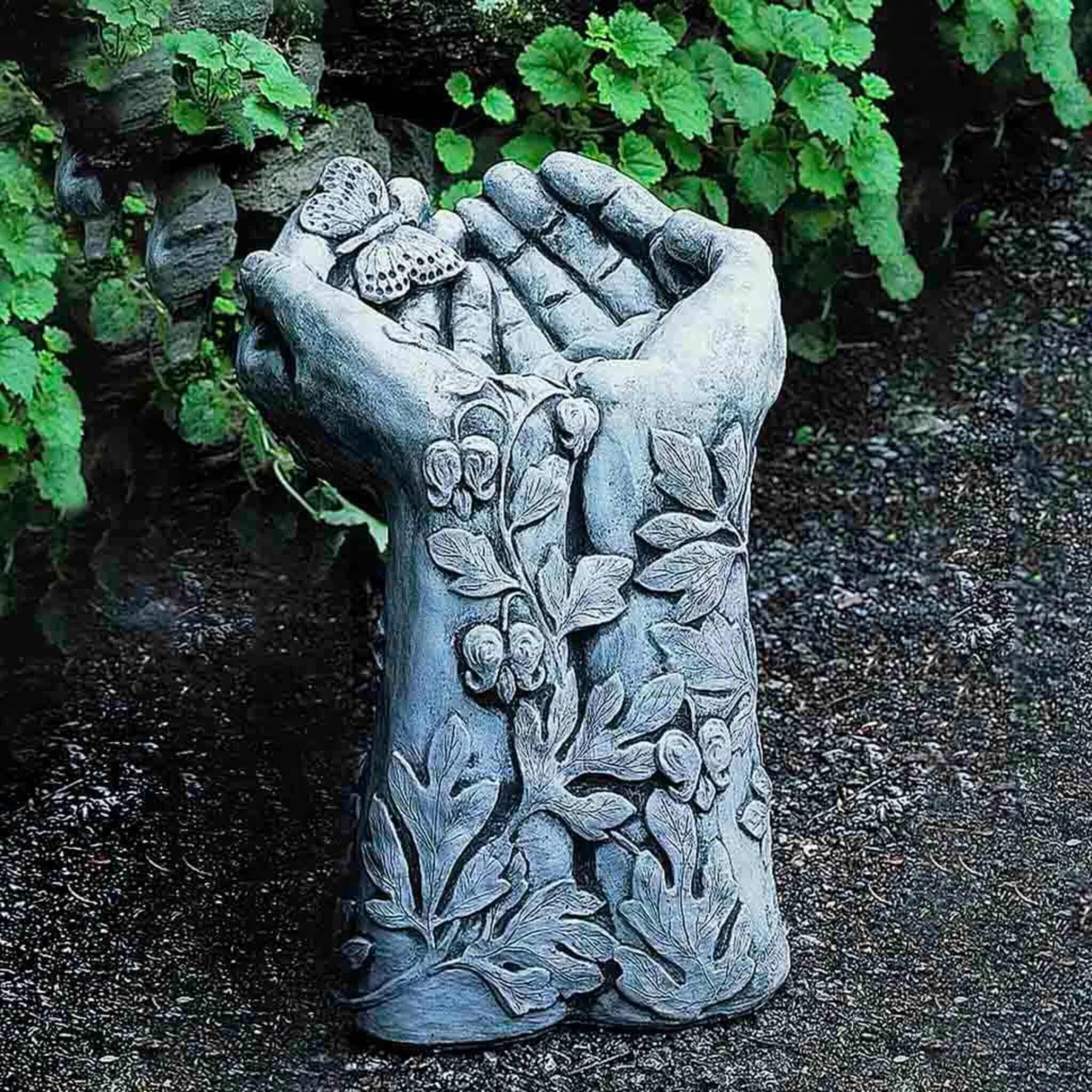 Mariposa Concrete Bird Bath - Campania #B033