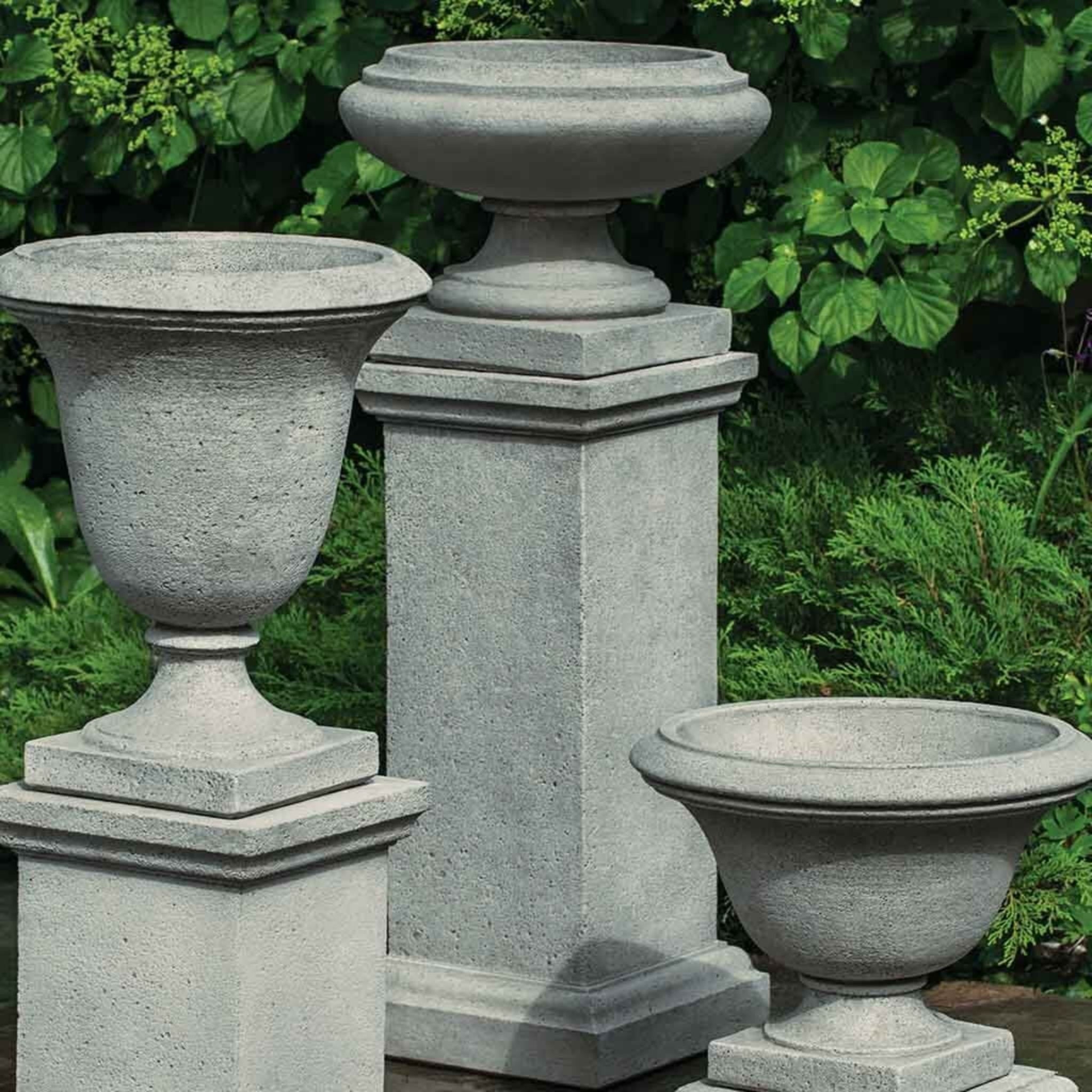 Wolcott Concrete Planter Pedestals - Tall & Low - Campania