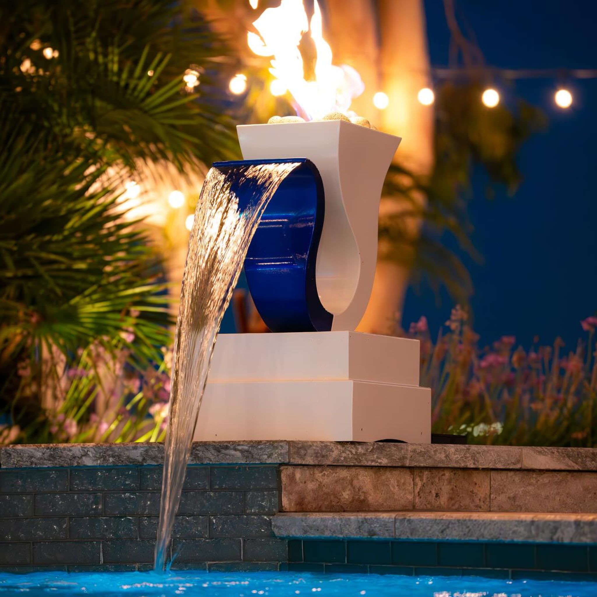 Designer Series #14 Steel Fire & Water Feature - Outdoor Plus